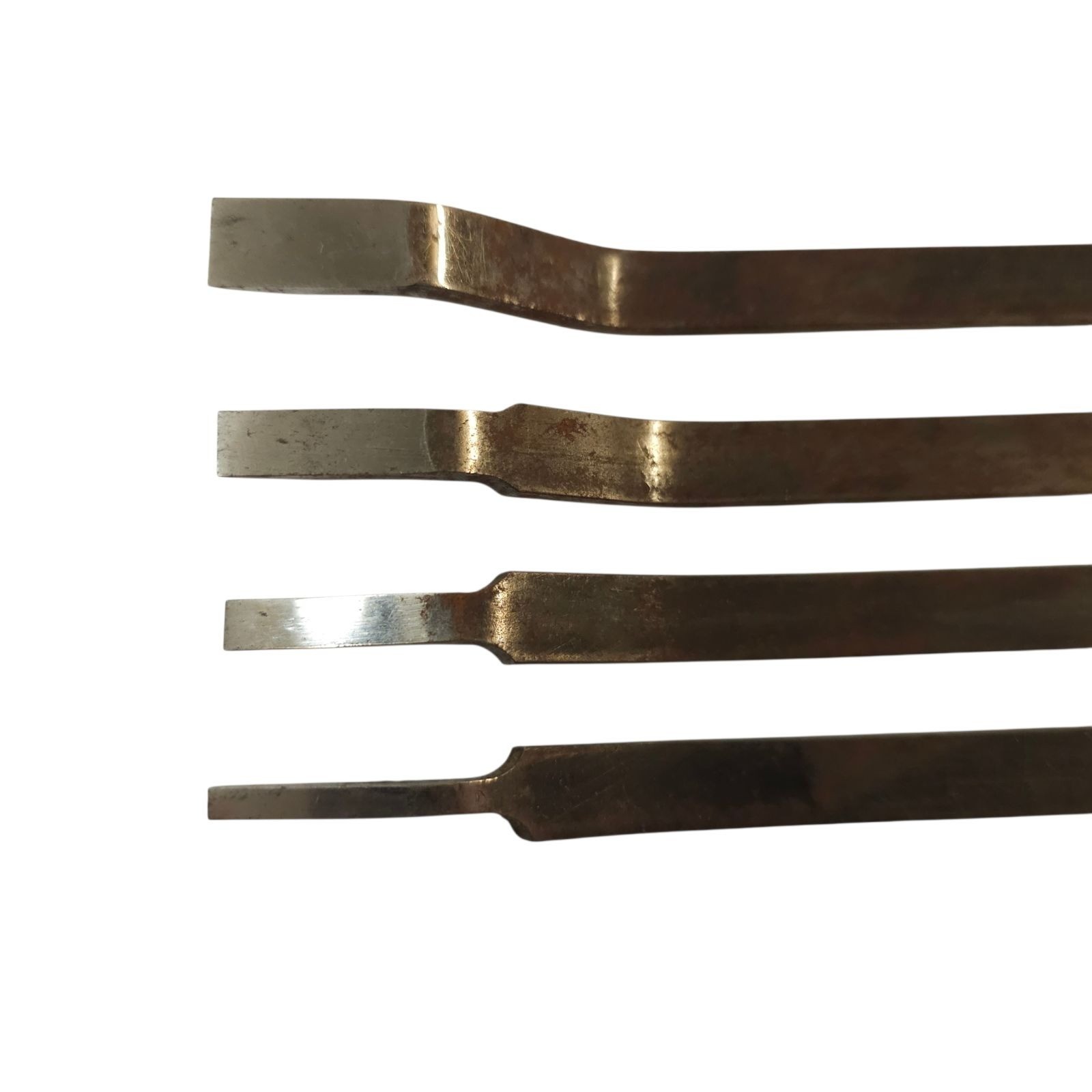 Wood Carving Angle Chisels Metal Tool Engraving Cutters Vintage Lot of 4