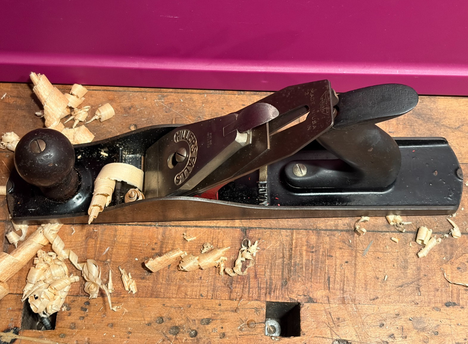 MILLERS FALLS NO. 14 Jack PLANE (SMOOTH BOTTOM) w/Triangular Millers Falls Logo