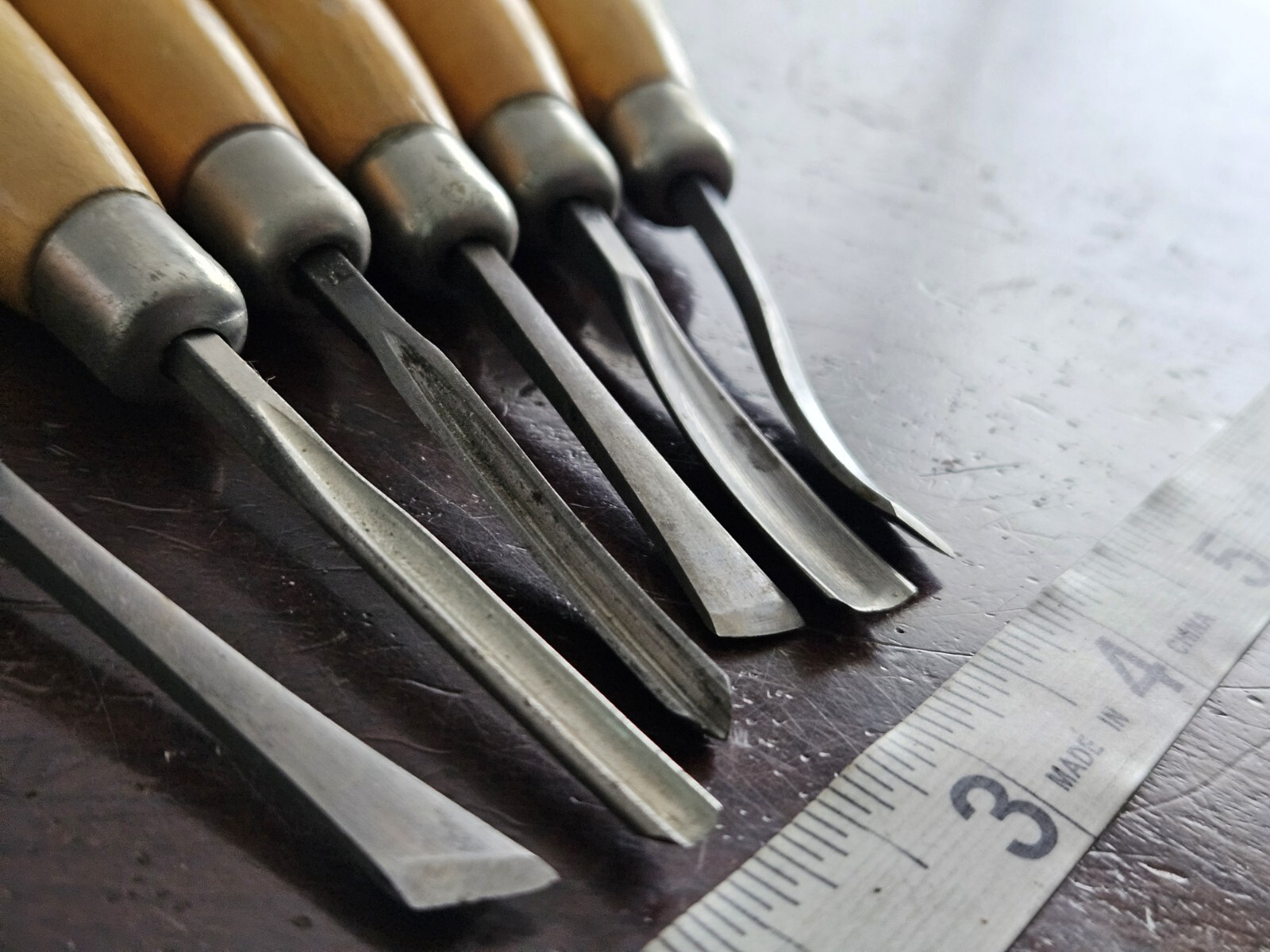 Vintage Millers Falls Tools No. 106 Wood Carving Chisel Set Of Six