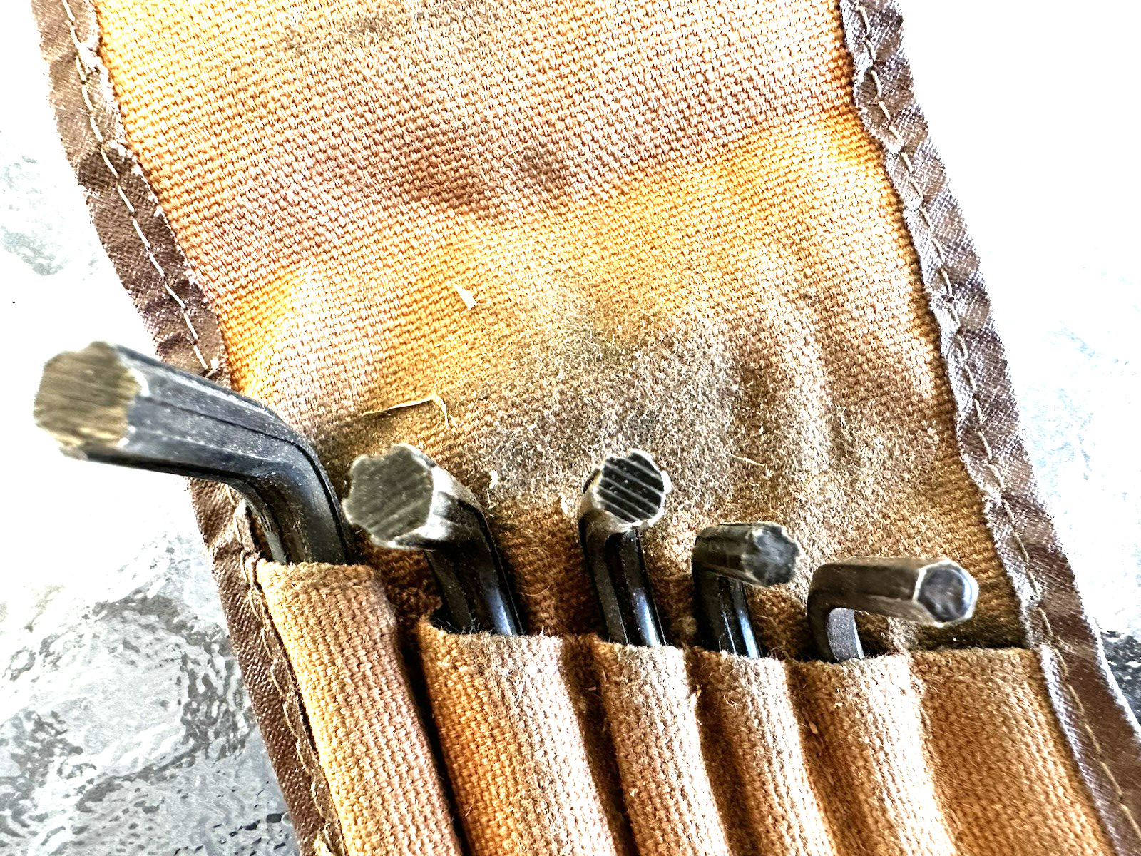 Original Vintage Vulcan 5 Piece Socket Keys For Sline Screws.