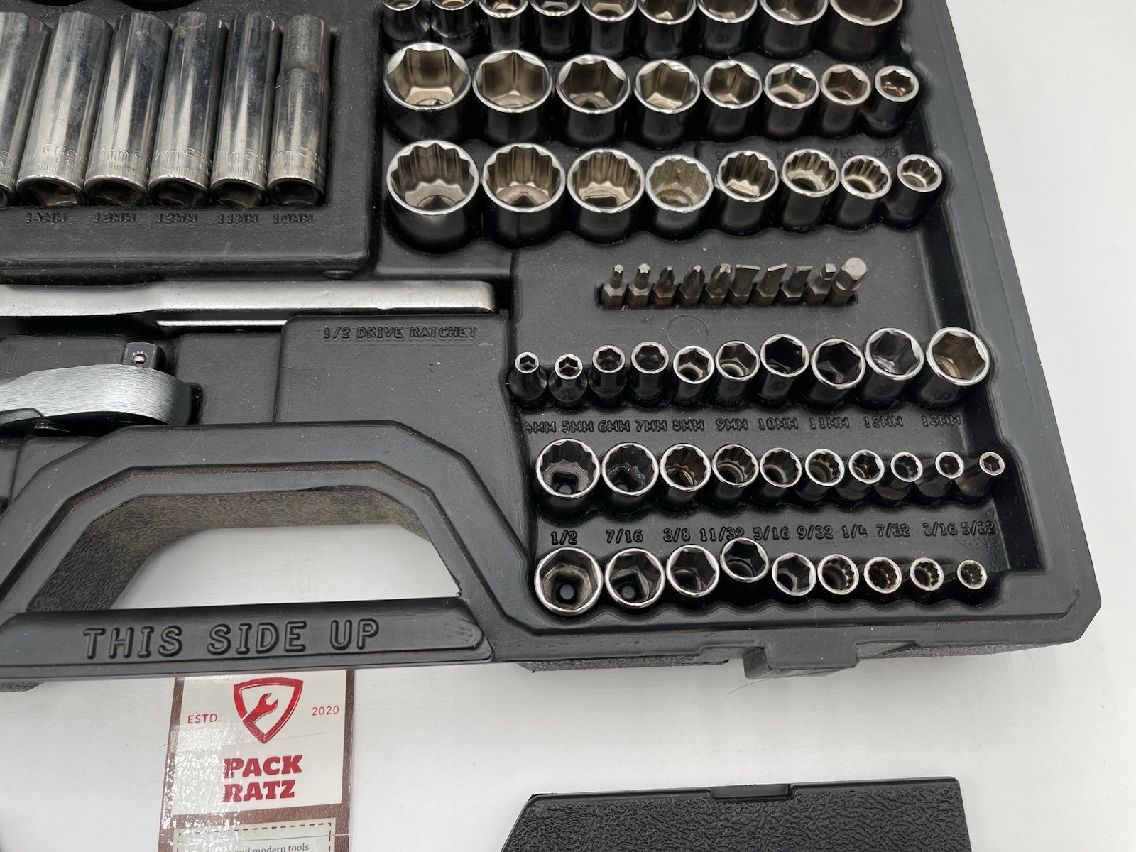 Sears Craftsman 33618 107pc Metric & SAE Socket Set 1/4″ 3/8″ 1/2″ Drive USA