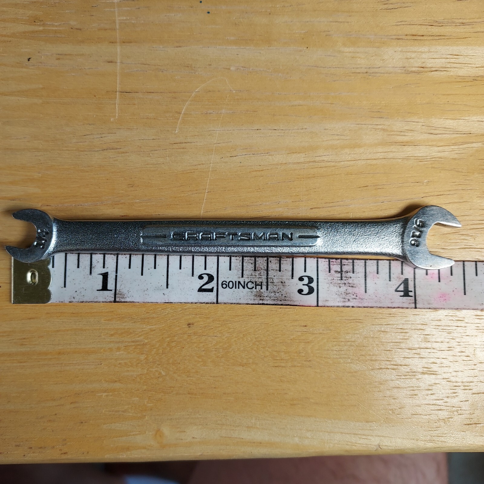 Vtg Craftsman 1/4″ x 5/16″ Double Open End Wrench V Series Made In USA