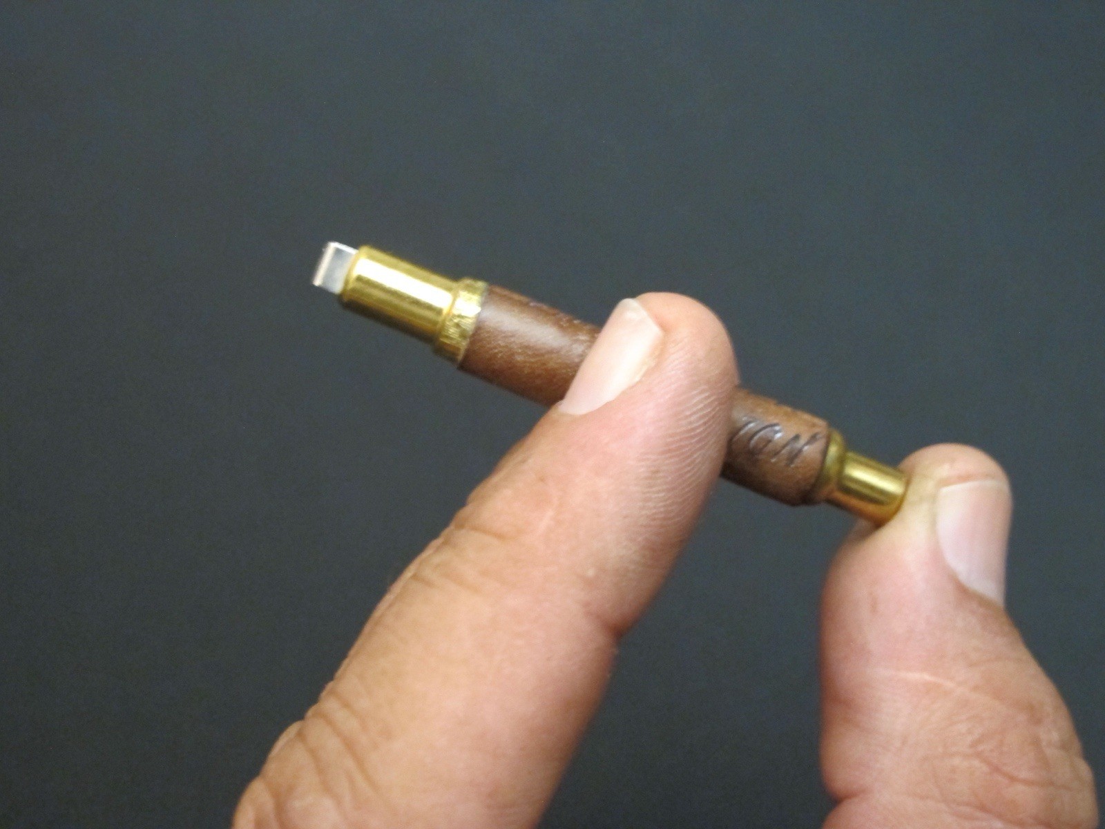 1883 “EAGLE PENCIL CO.” Gravity Pencil sharpener Packet Knife Antique Rare Tool