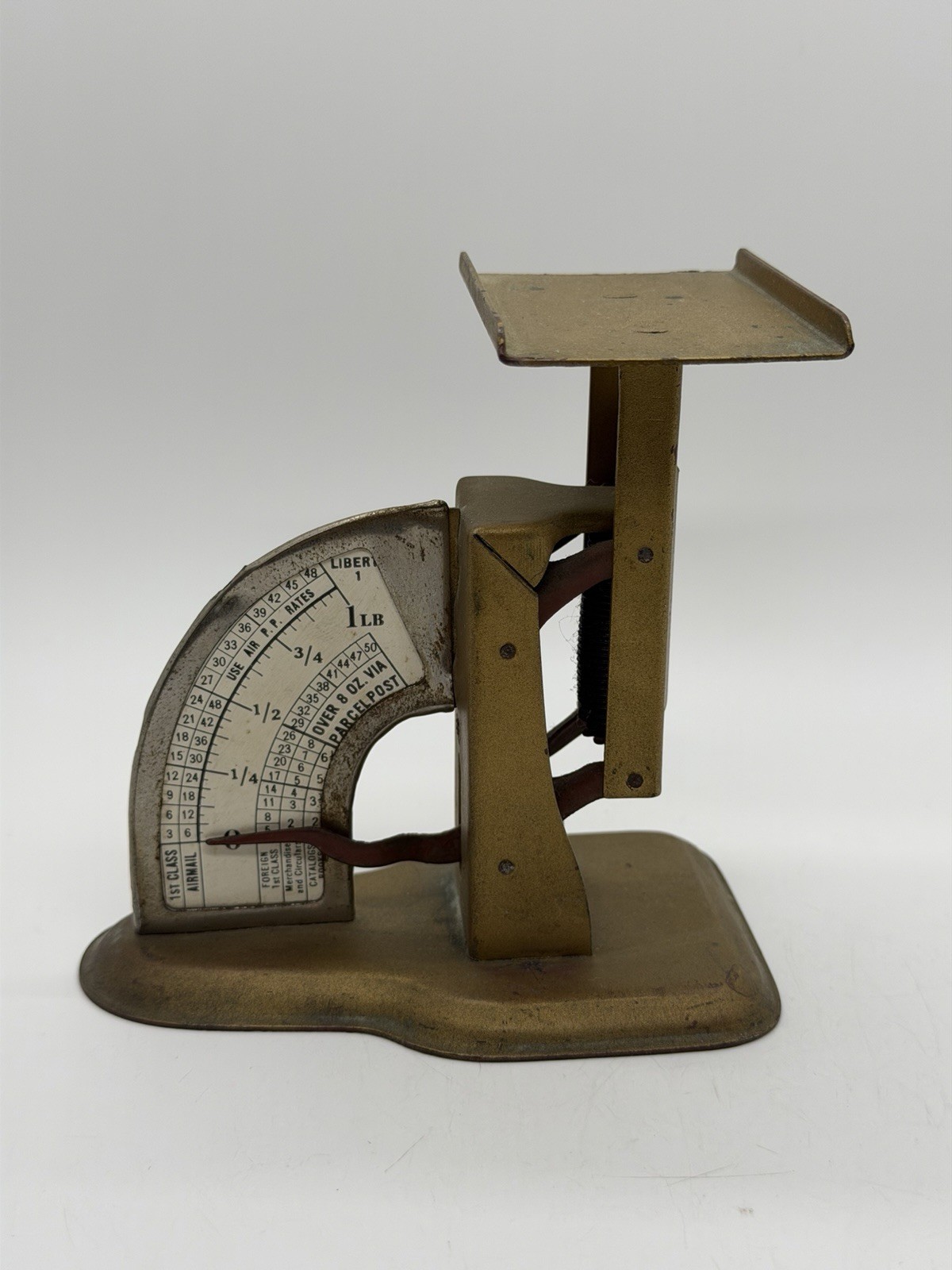 Vintage/Antique Metal Liberty Postal Scale One Pound Great Desk Decor