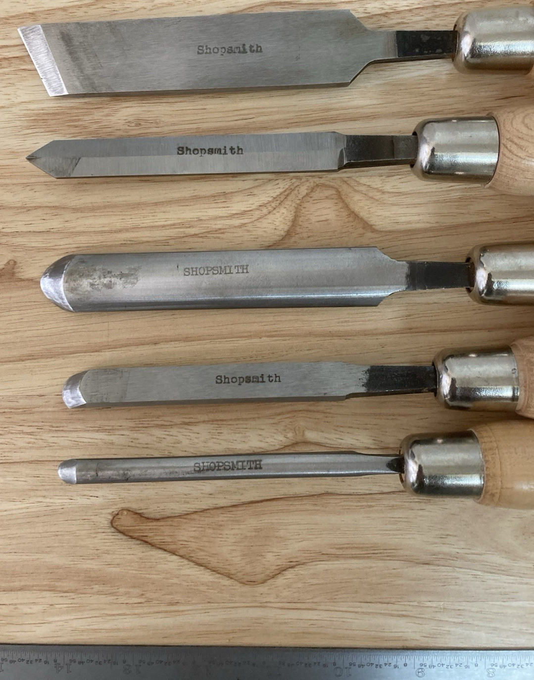 Shopsmith Lathe Turning Tools set #171-1X – Five (5) Turning Chisels
