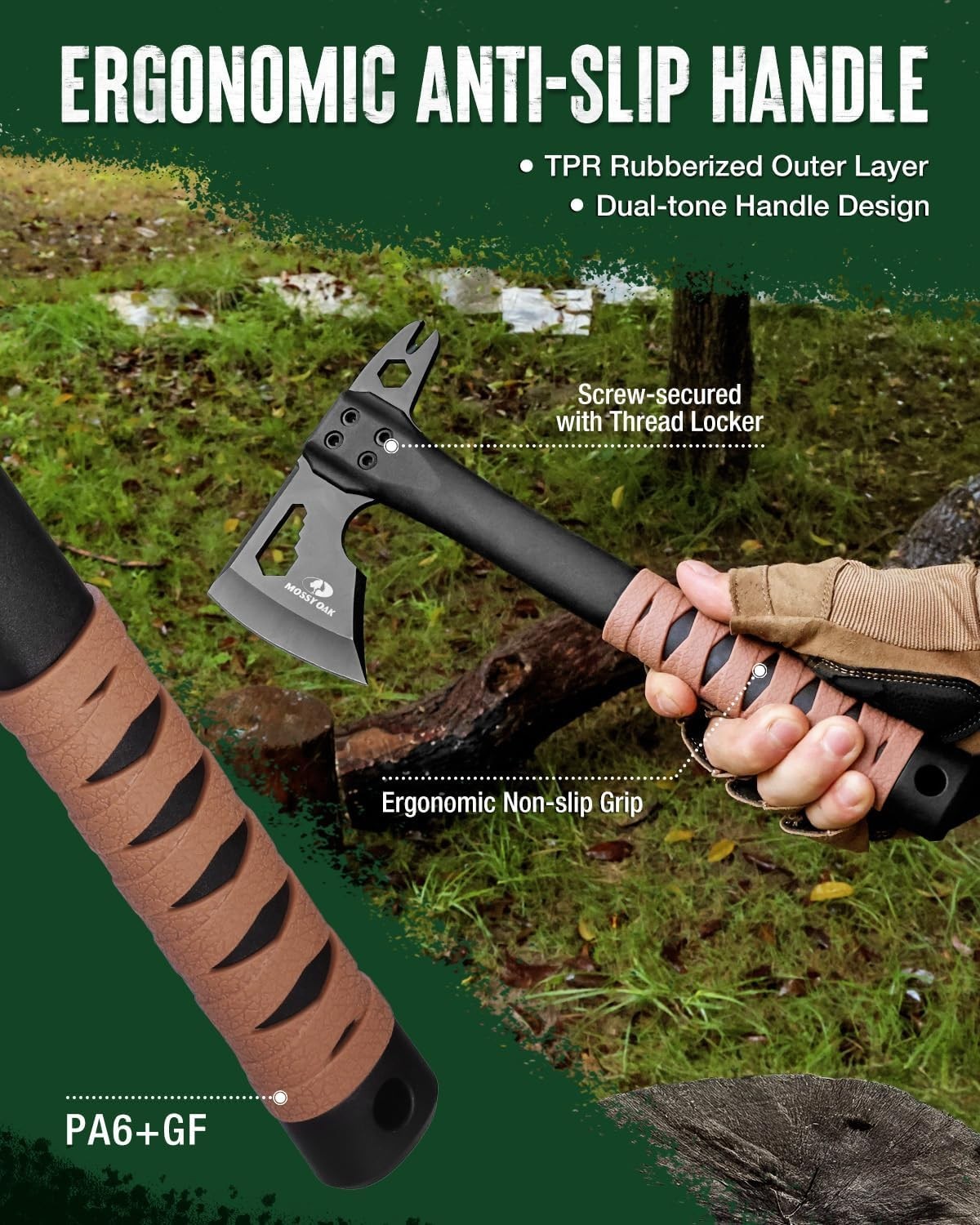 Versatile Camping Axe & Survival Hatchet with Integrated Hex Wrench – 12 inches