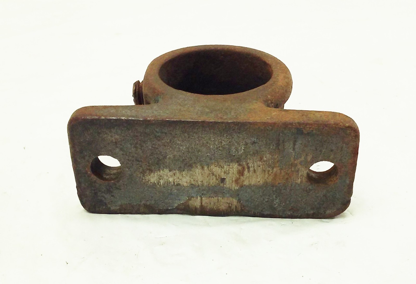 Vtg hand crank post drill press support mount end Bracket cap foot