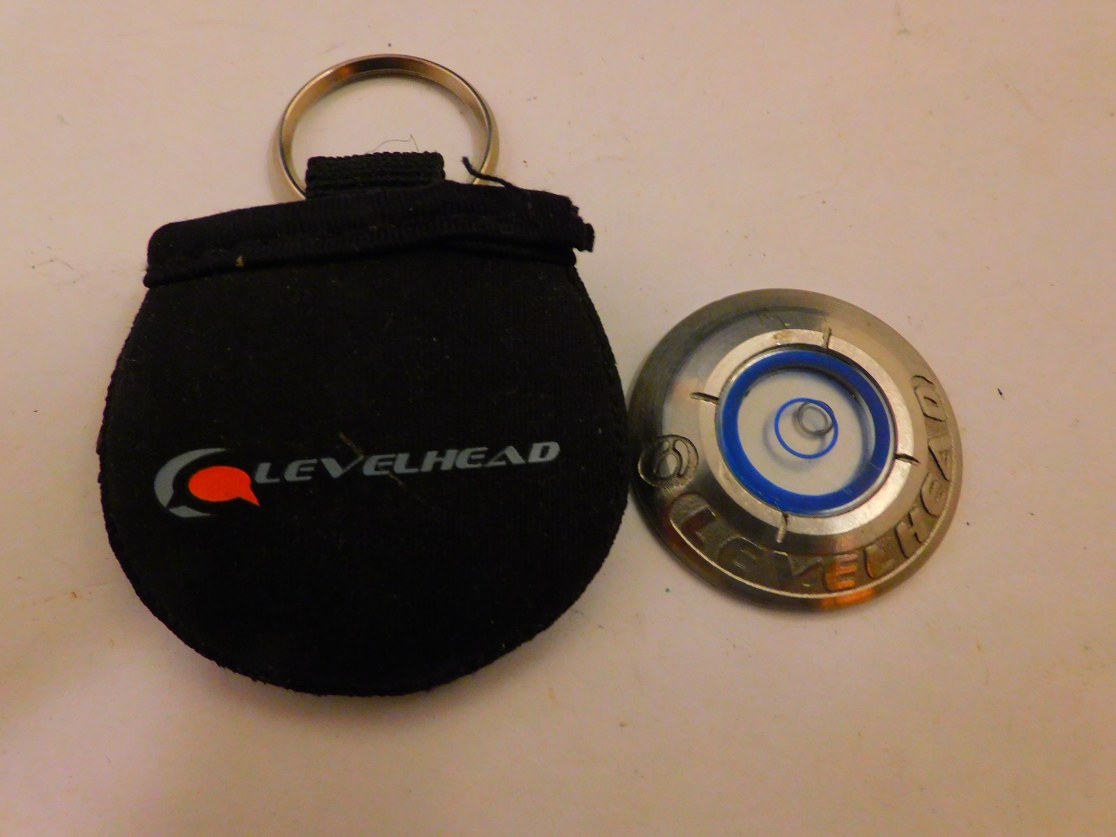 Rare Vintage Levelhead Metal Pocket Level With Keychain Holder or Case