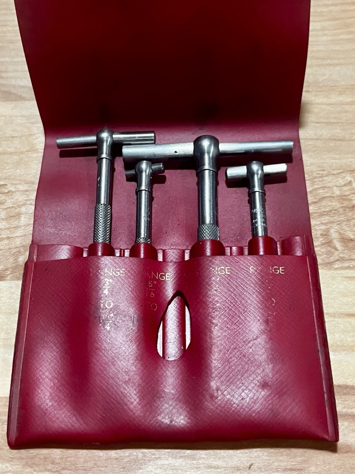 Lufkin Telescoping Gage Set Machinist Inspection Tools T-Gages w/ Case USA