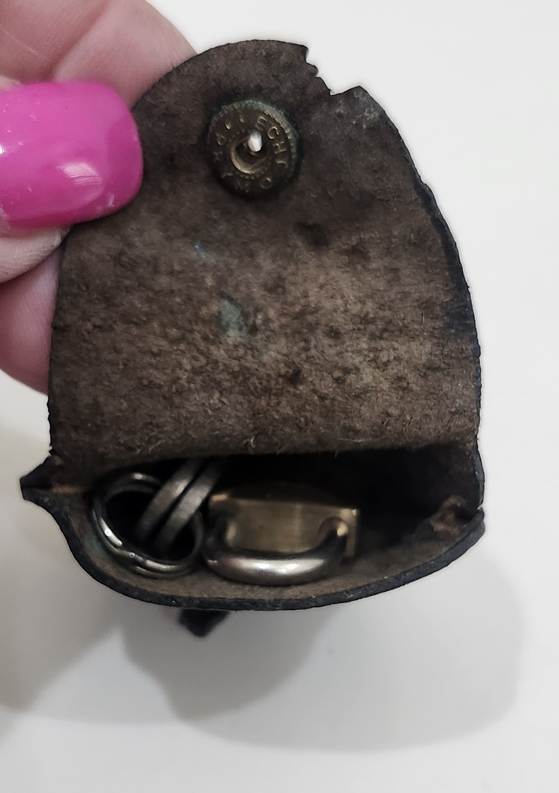 Gucci Brass Logo Padlock, Two Keys & Leather Pouch Vintage Travel Accessory