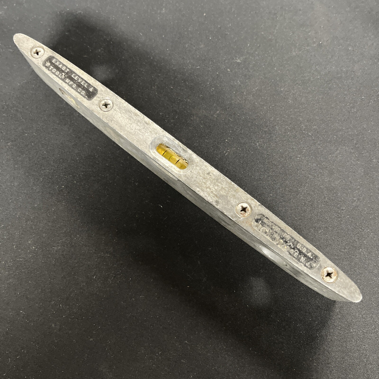 Vintage Exact Level Tool MFG. Co. High Bridge NJ Torpedo Level, Made in USA
