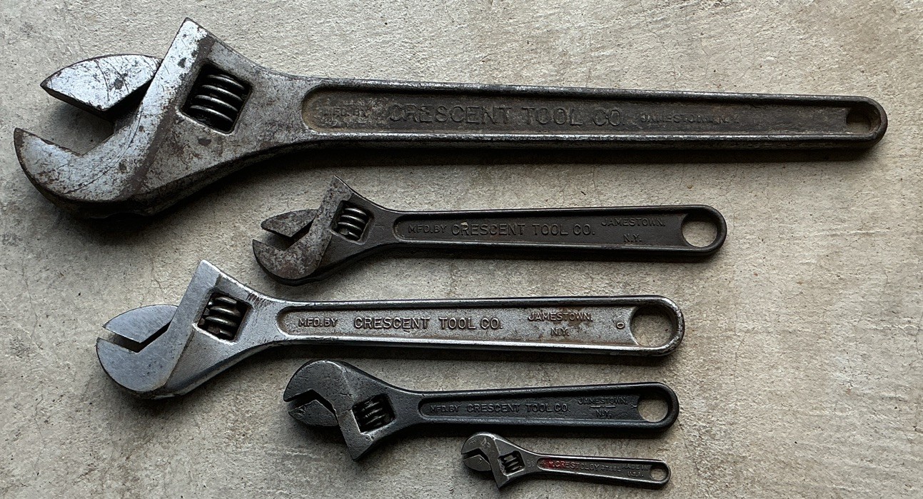 VTG Crescent Tool Co Adjustable Wrench Lot 18” 12” 10”8” & 4”