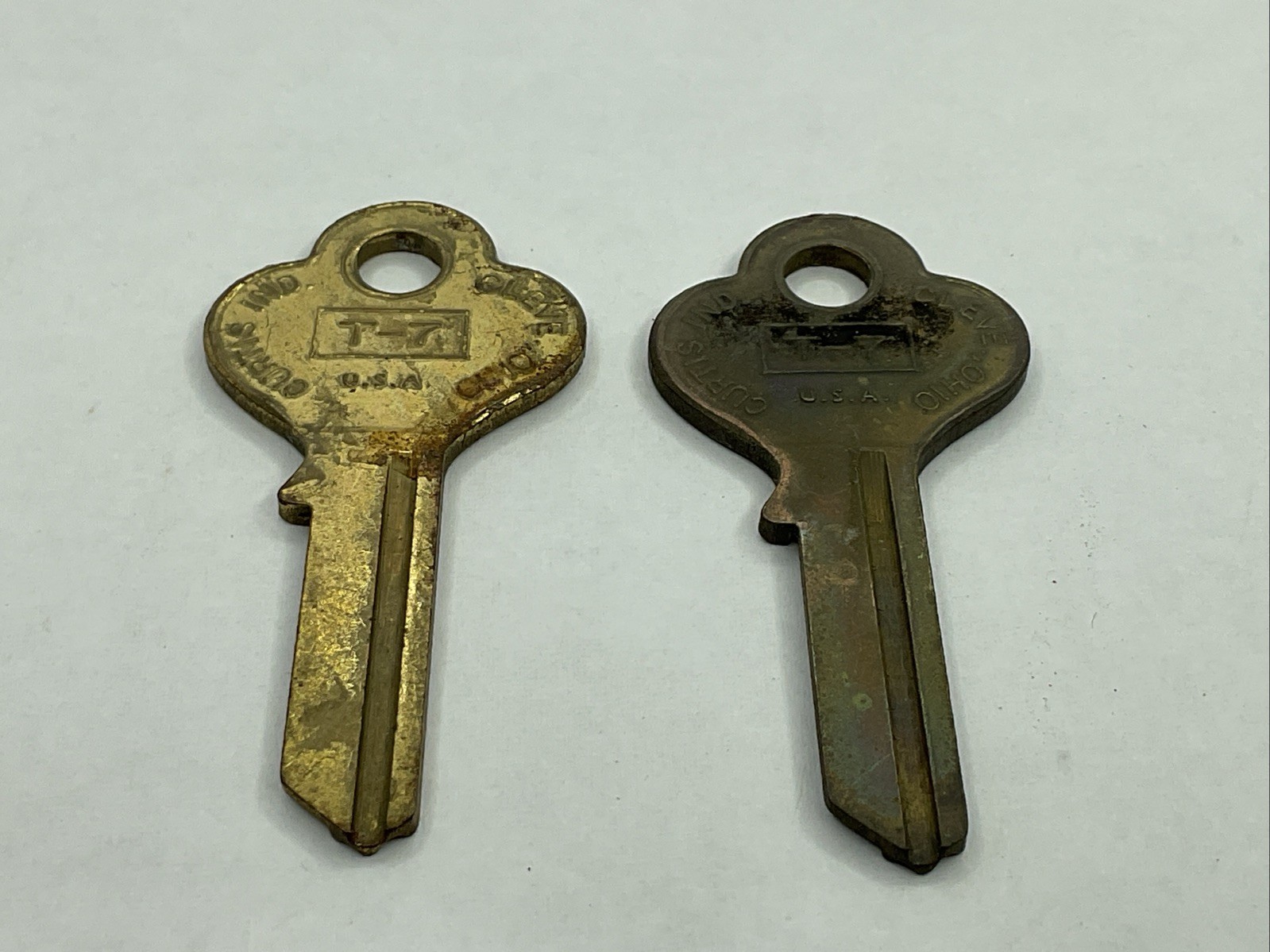 Curtis Industries NOS Key Blank Lot Of 2 Uncut T7 Brass Keys C-CK96