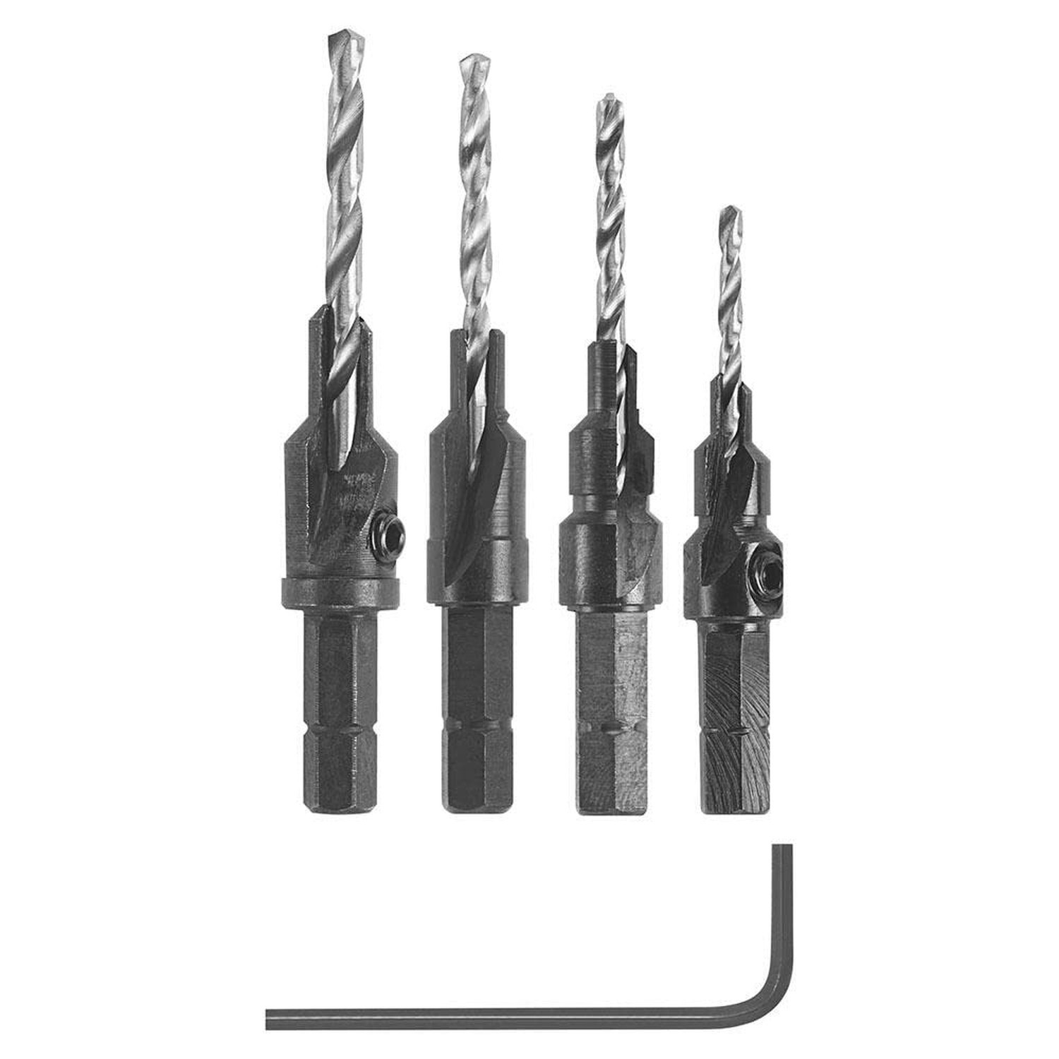 BOSCH SP515 5 Piece Hex Shank Countersink Drill Bit Set with #6, #8, #10, and…