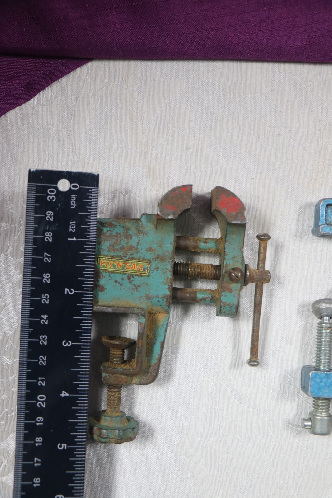 Vitage Globemaster 2 way Clamp 69950 & Clamp on Bench Vise