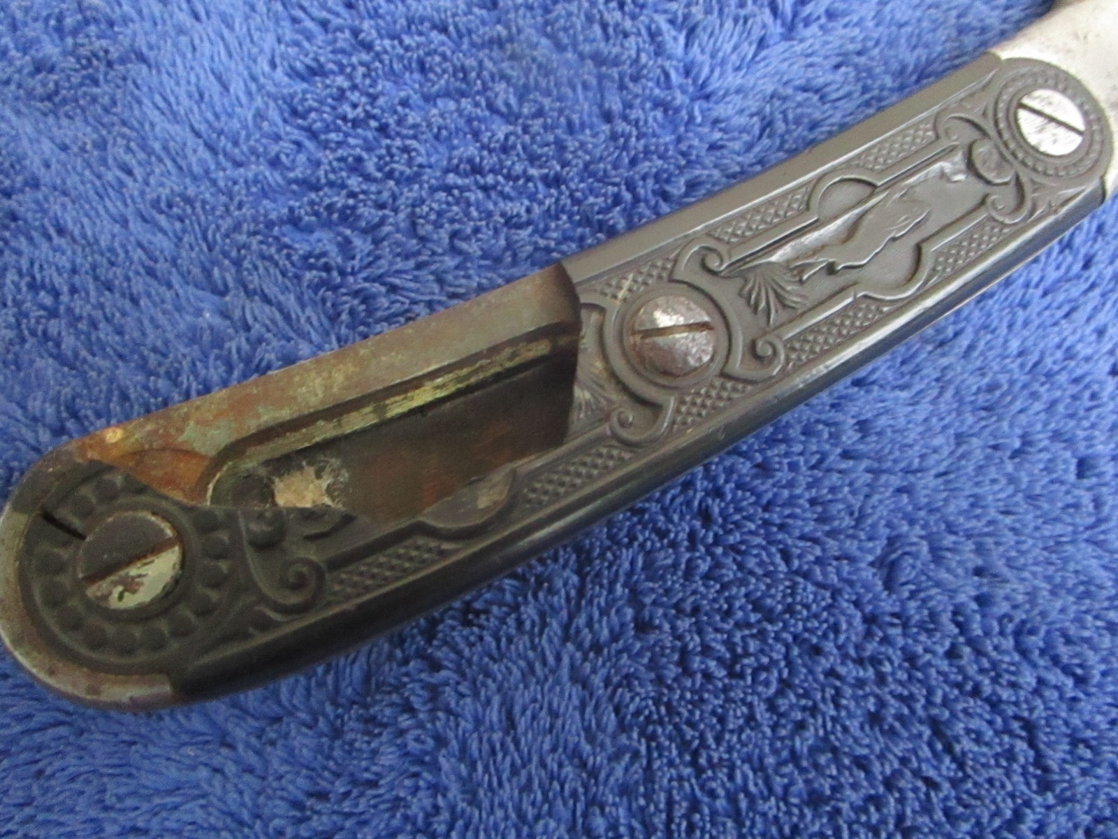 VERY RARE EARLY PATTERN ANTIQUE ORIGINAL US MARBLE SAFETY AXE 1898