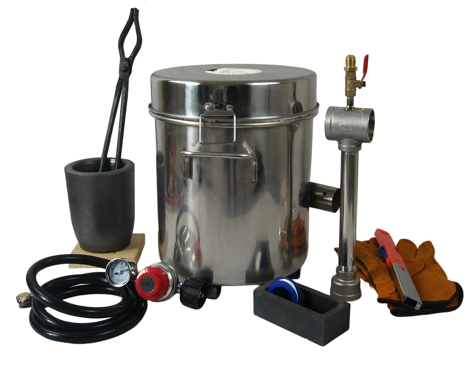 LSMIITTH 6KG Gas Melting Furnace Propane Forge Copper Gold Silver Casting Tool