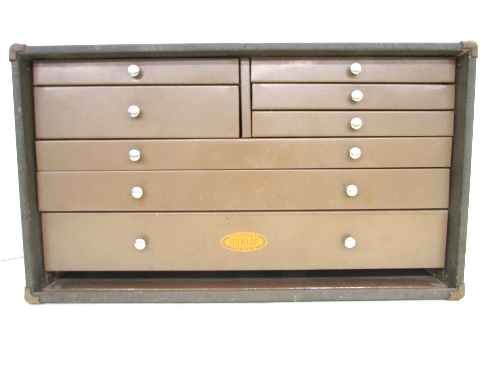 VINTAGE DUNLAP 8-DRAWER MACHINIST TOOL BOX CHEST