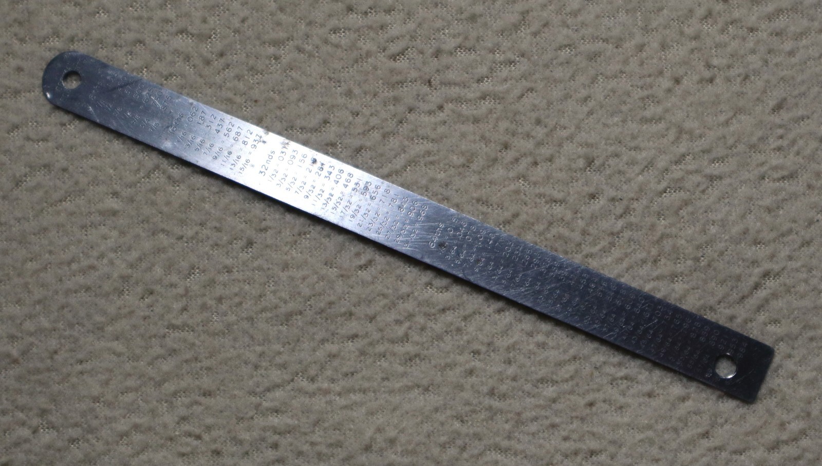 Vintage GENERAL No.300 Stainless Steel 6″ Machinist Rule 32nds & 64ths & Decimal