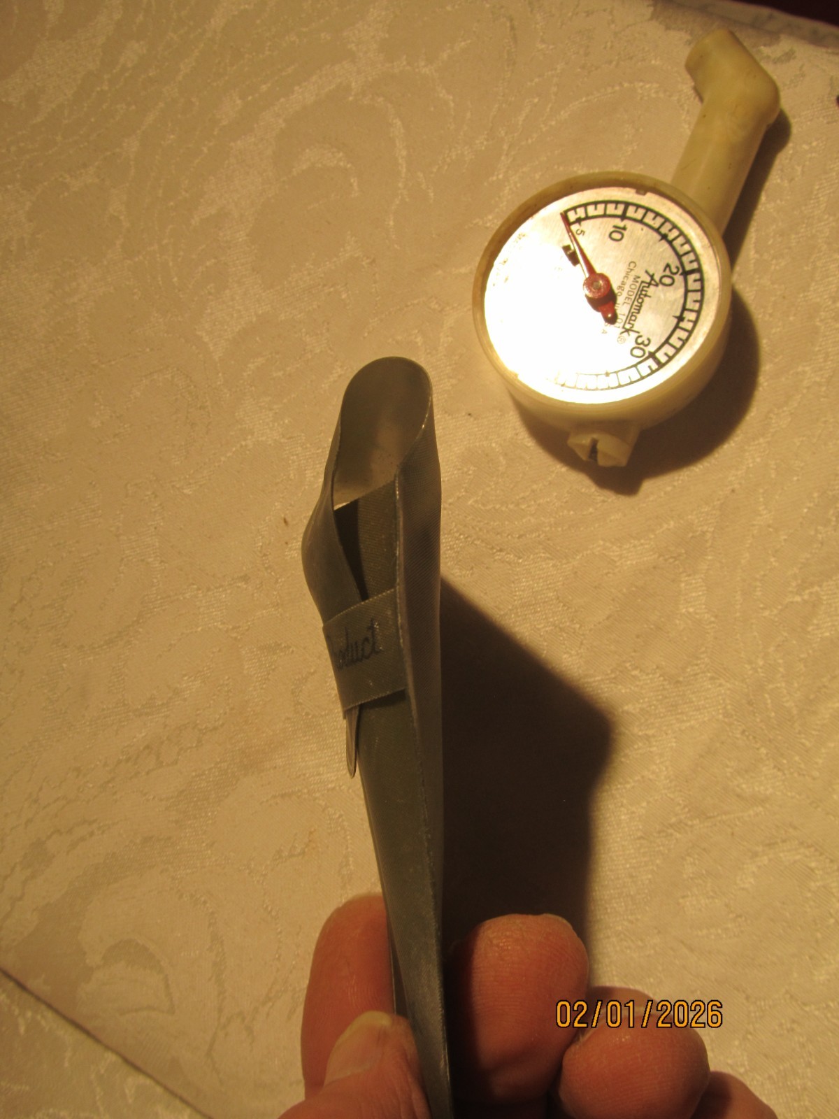 Vintage Automark Model 101 Tire Pressure Gauge w/Case Made in Japan