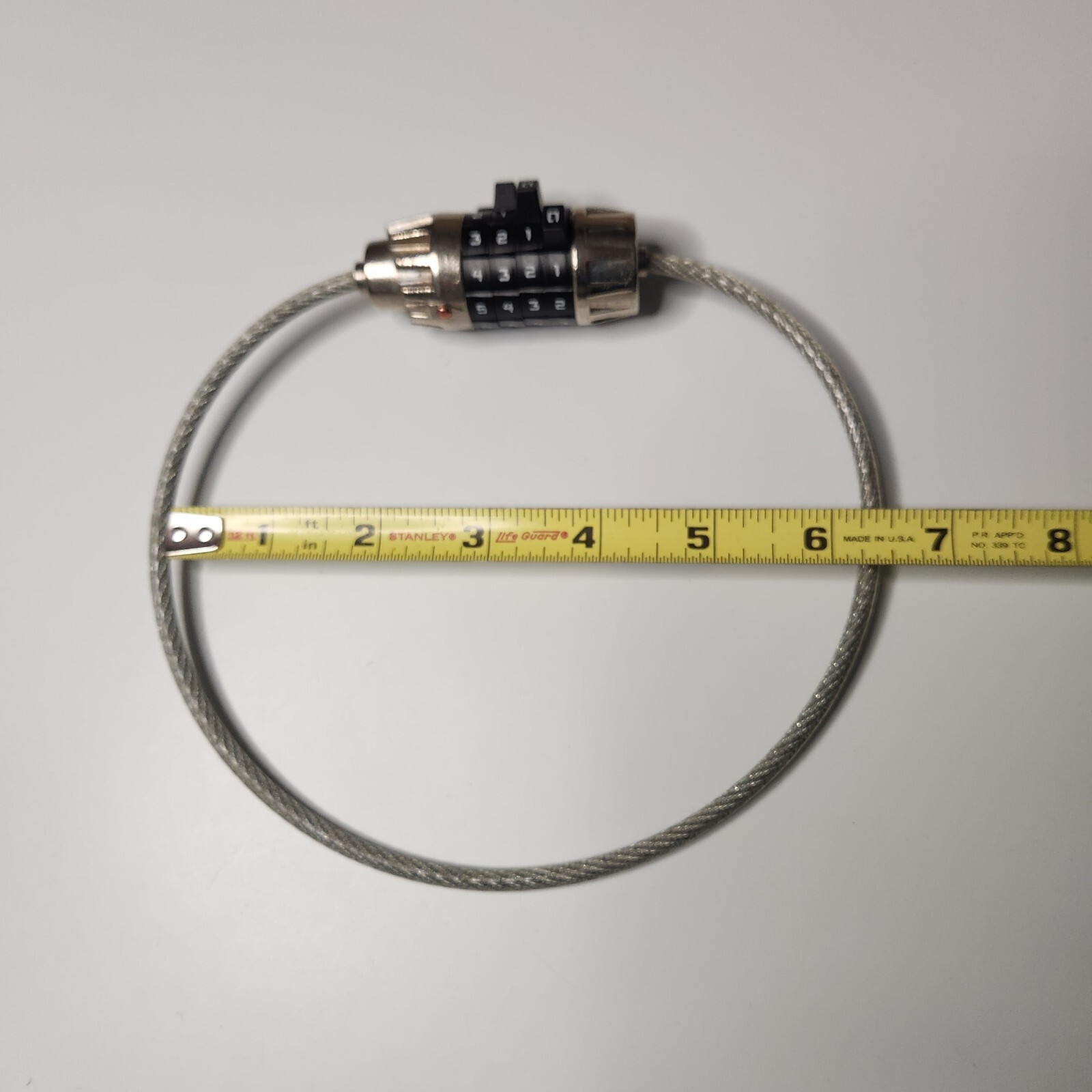 Vintage Master Lock Resettable Combination Steel Cable Lock No 810 USA New Bulk