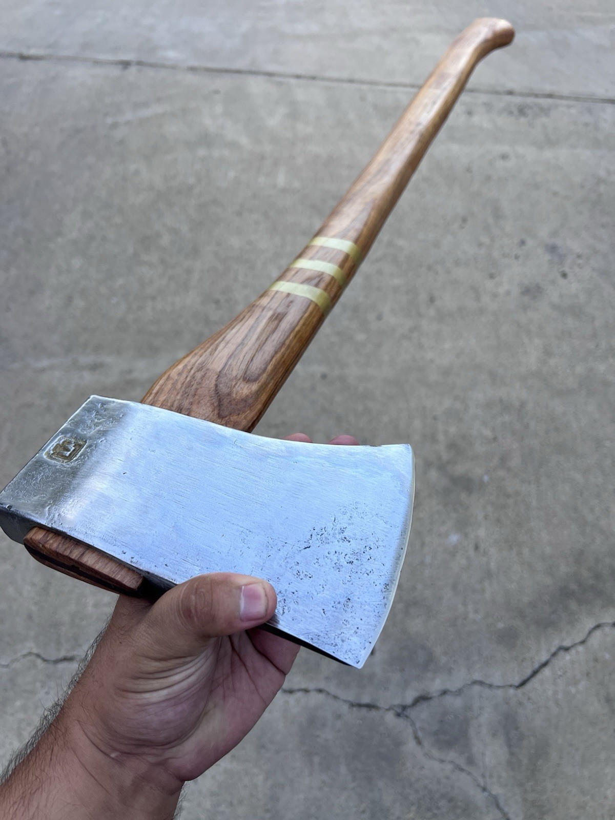 Bad-Axe Council Tool 4.11lbs Dayton Axe w/ Custom Semi Curly 34in Hickory Handle