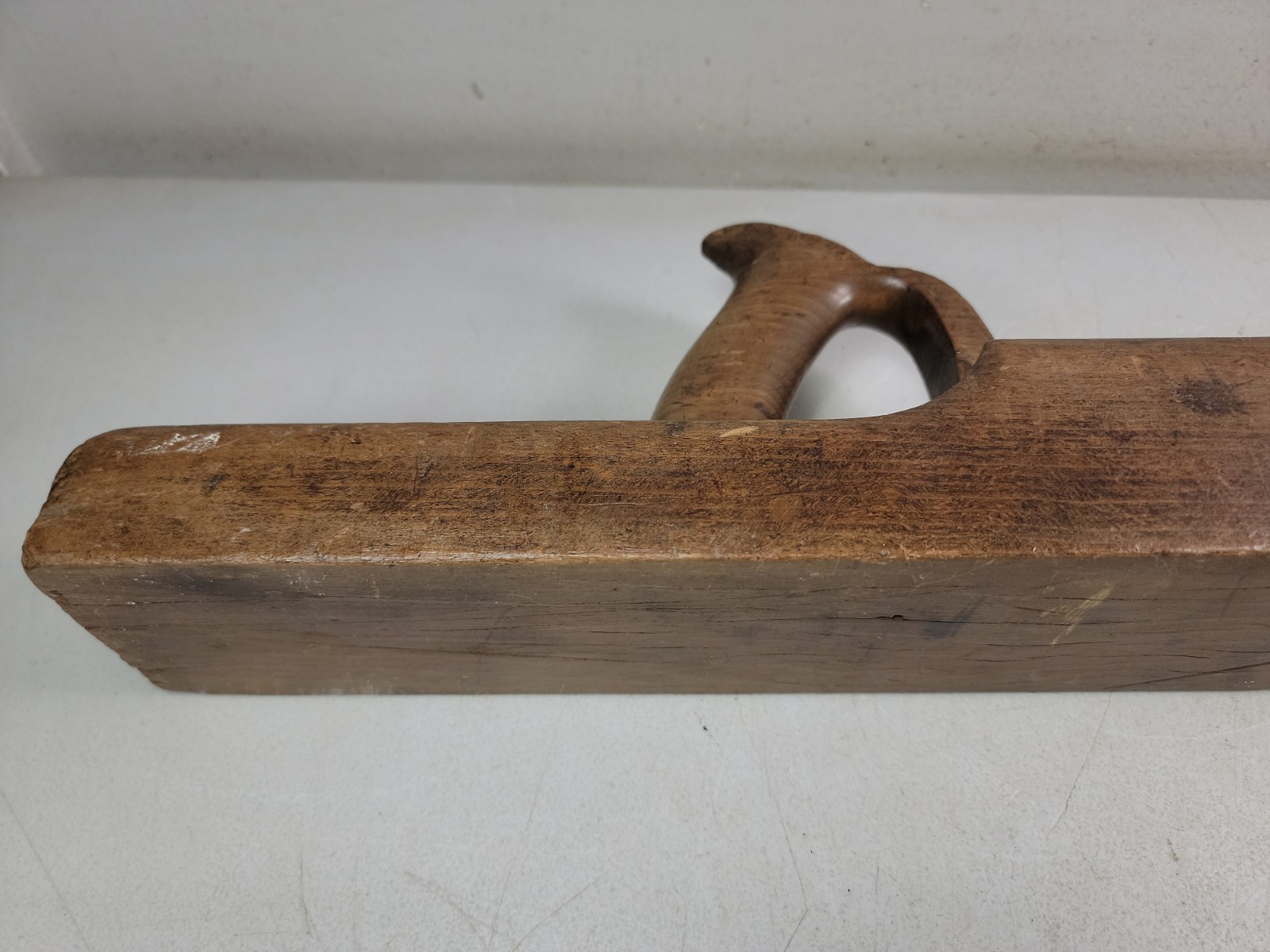 Vintage J. M. Taber New Bedford 22″ Wood Plane Jointer 2-1/2″ Moulson Bros Iron