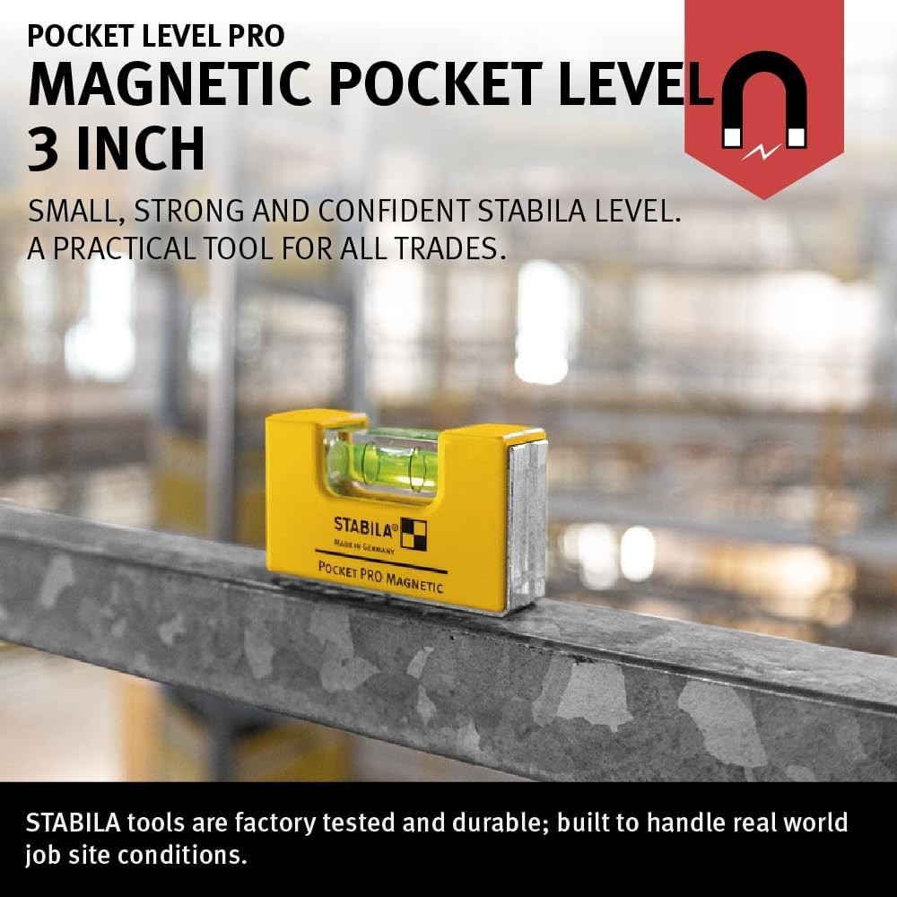 Professional Grade Pocket Level with Strong Magnets – Essential Tool for Pros
