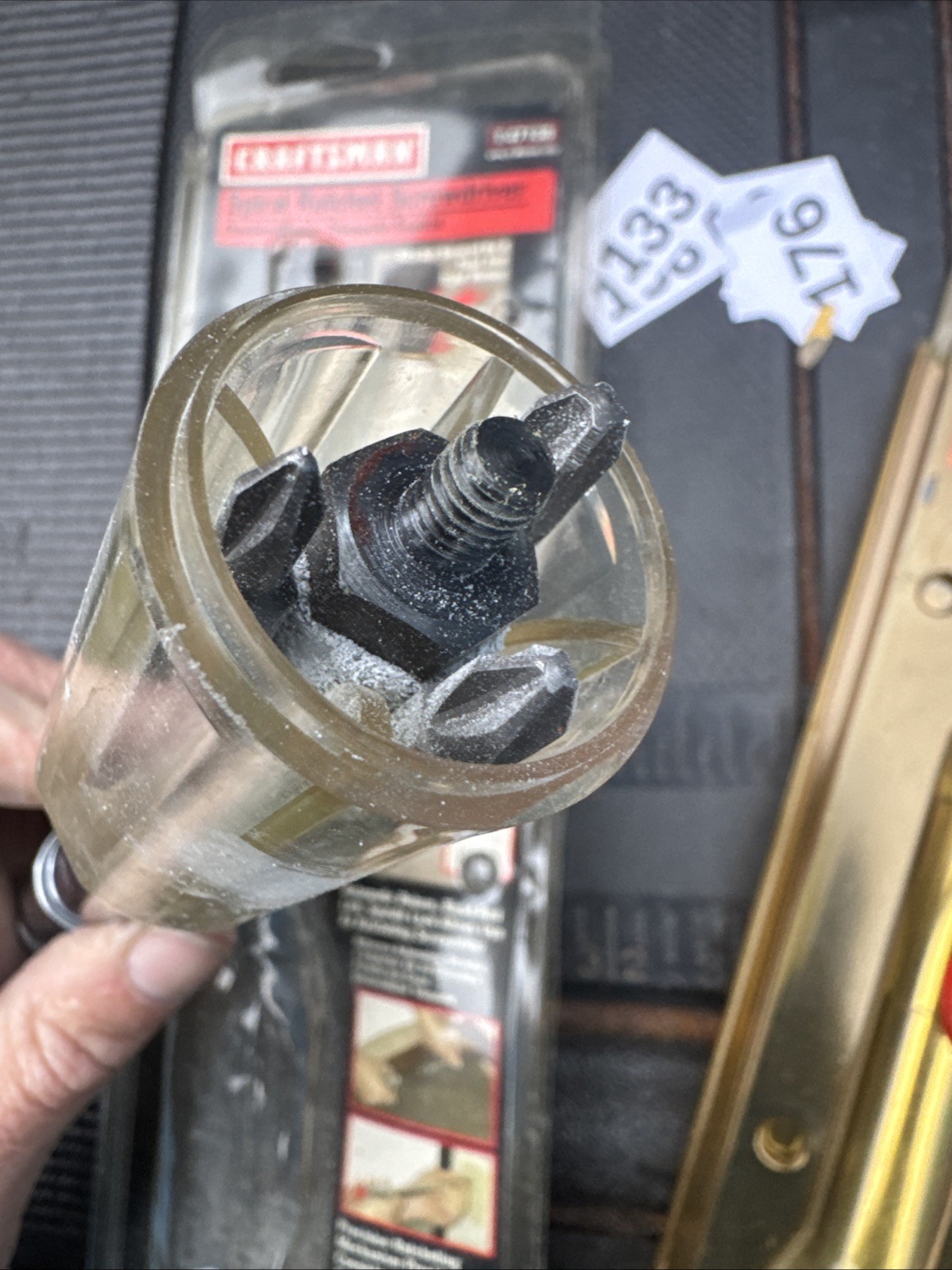 (2) Sears Craftsman Nos Spiral Ratchet Screwdriver 47138 Germany Bits Included