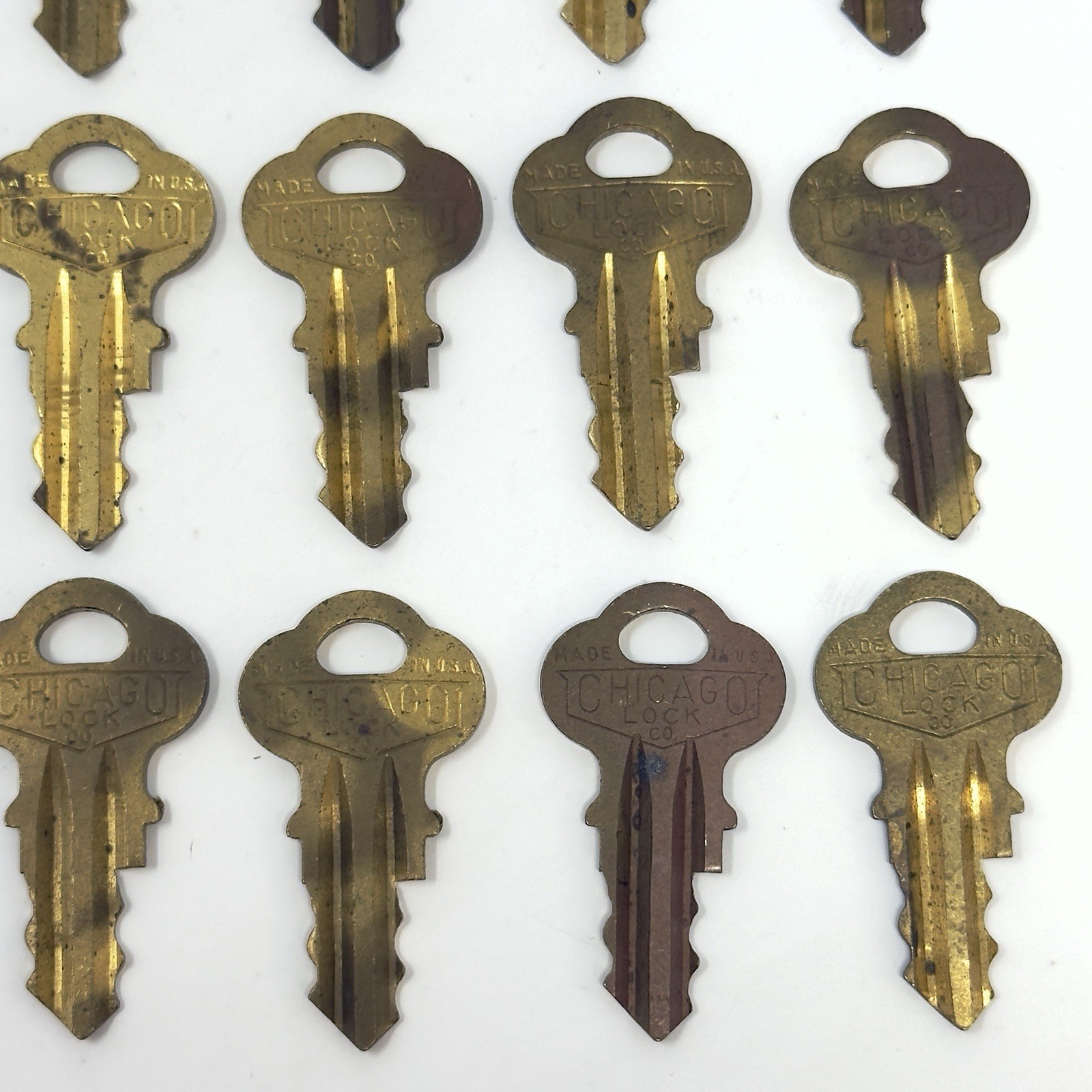 Lot of 20 Vintage Chicago Lock Co. USA #1601 Vending Machine Arcade Machine Keys