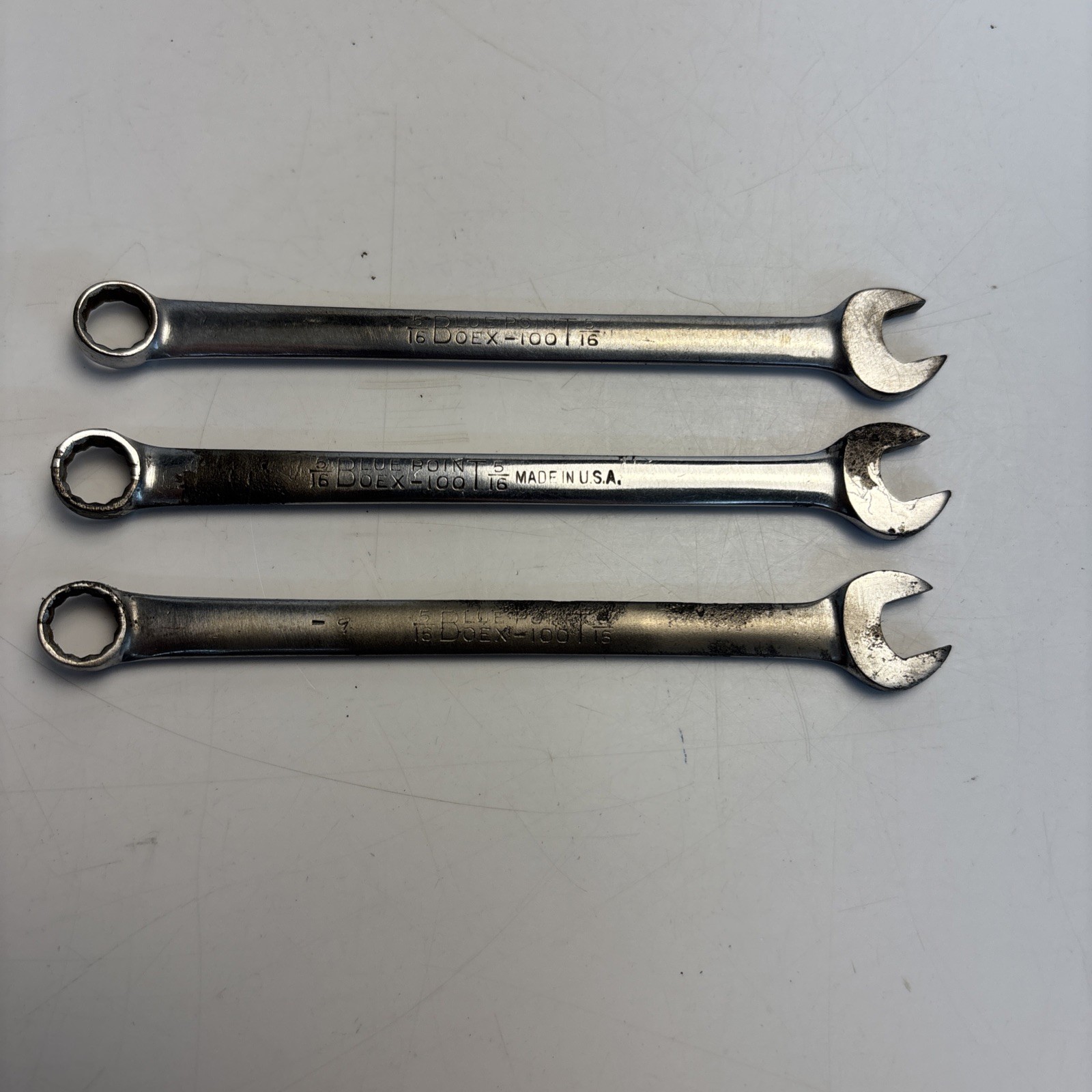 Blue Point OEX 100 5/16” Combination Wrench Lot USA Vintage