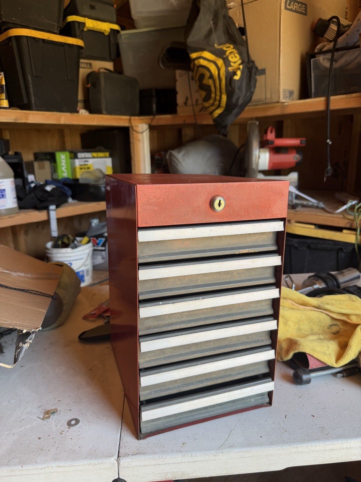 Vintage Sears Craftsman Side Caddy Hanging Toolbox 6 Drawer . USA