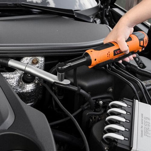 Cordless Ratchet Wrench, 3/8 inch Drive, 230 RPM, up to 33 ft-lbs of Torque, Ba