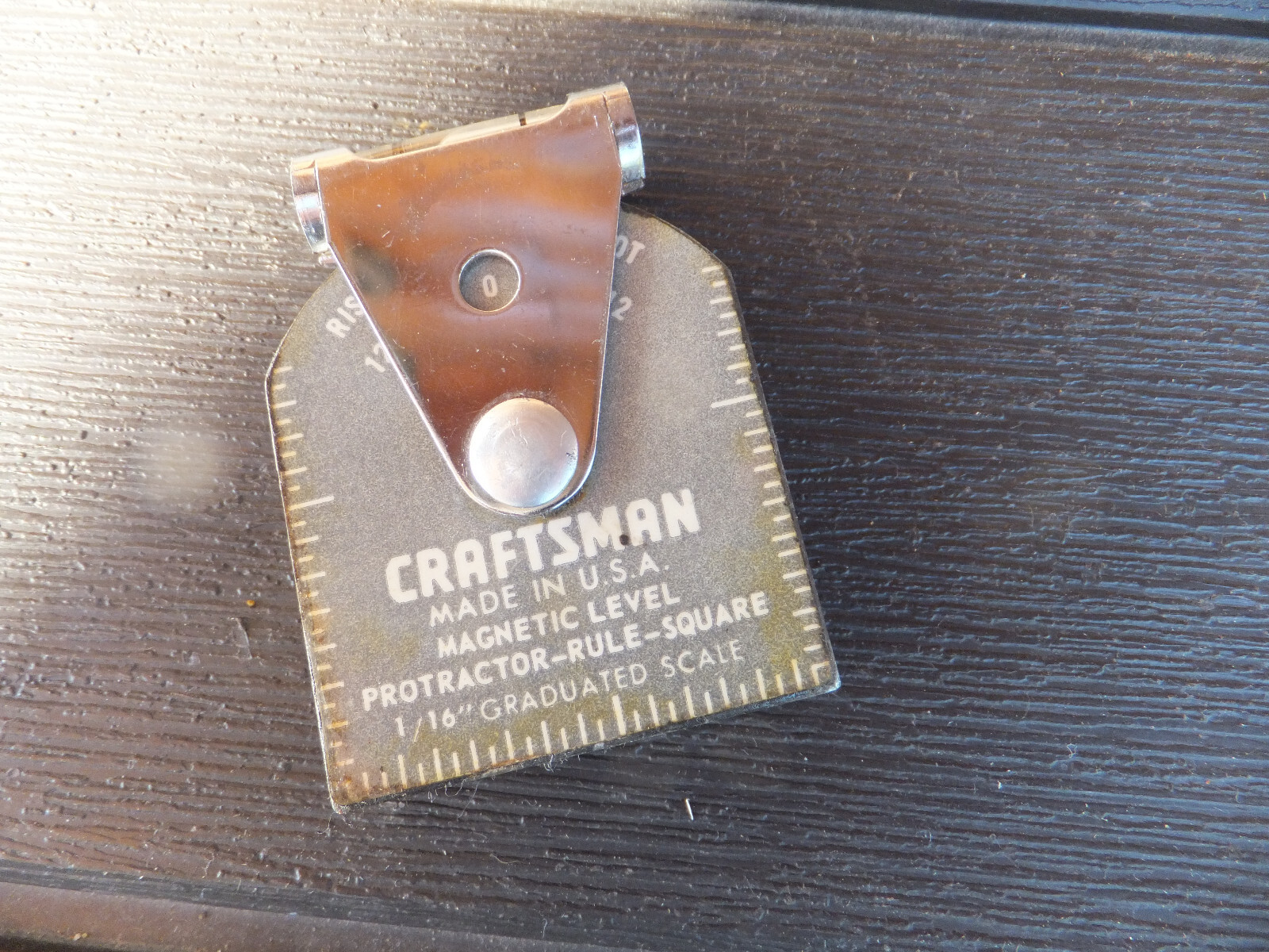 Vintage Craftsman Magnetic Level Protractor Rule Square No 9-3992 3992 In Case