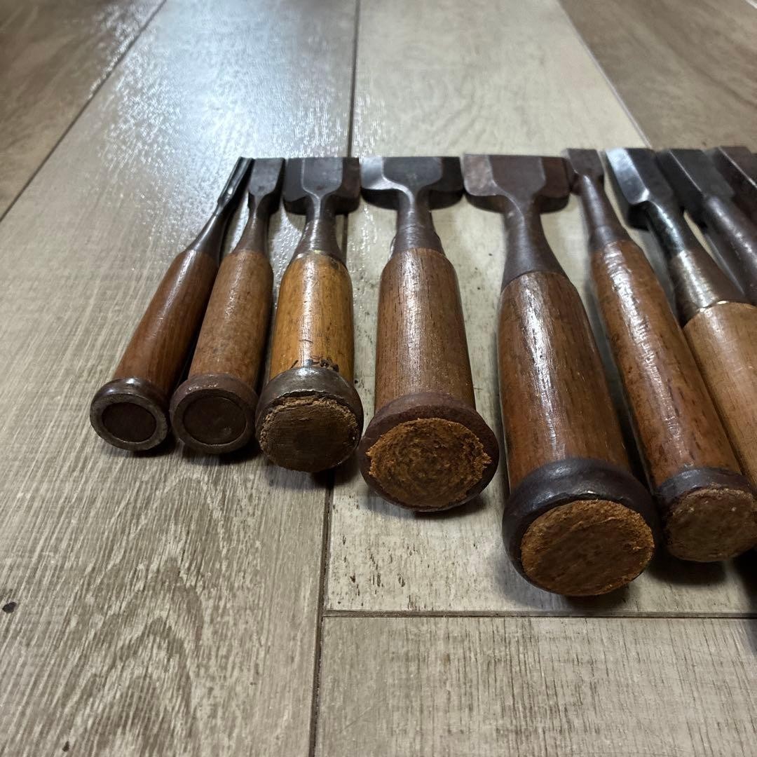 Chisel Nomi Japanese Vintage working Tool set of 10 Japan #4909