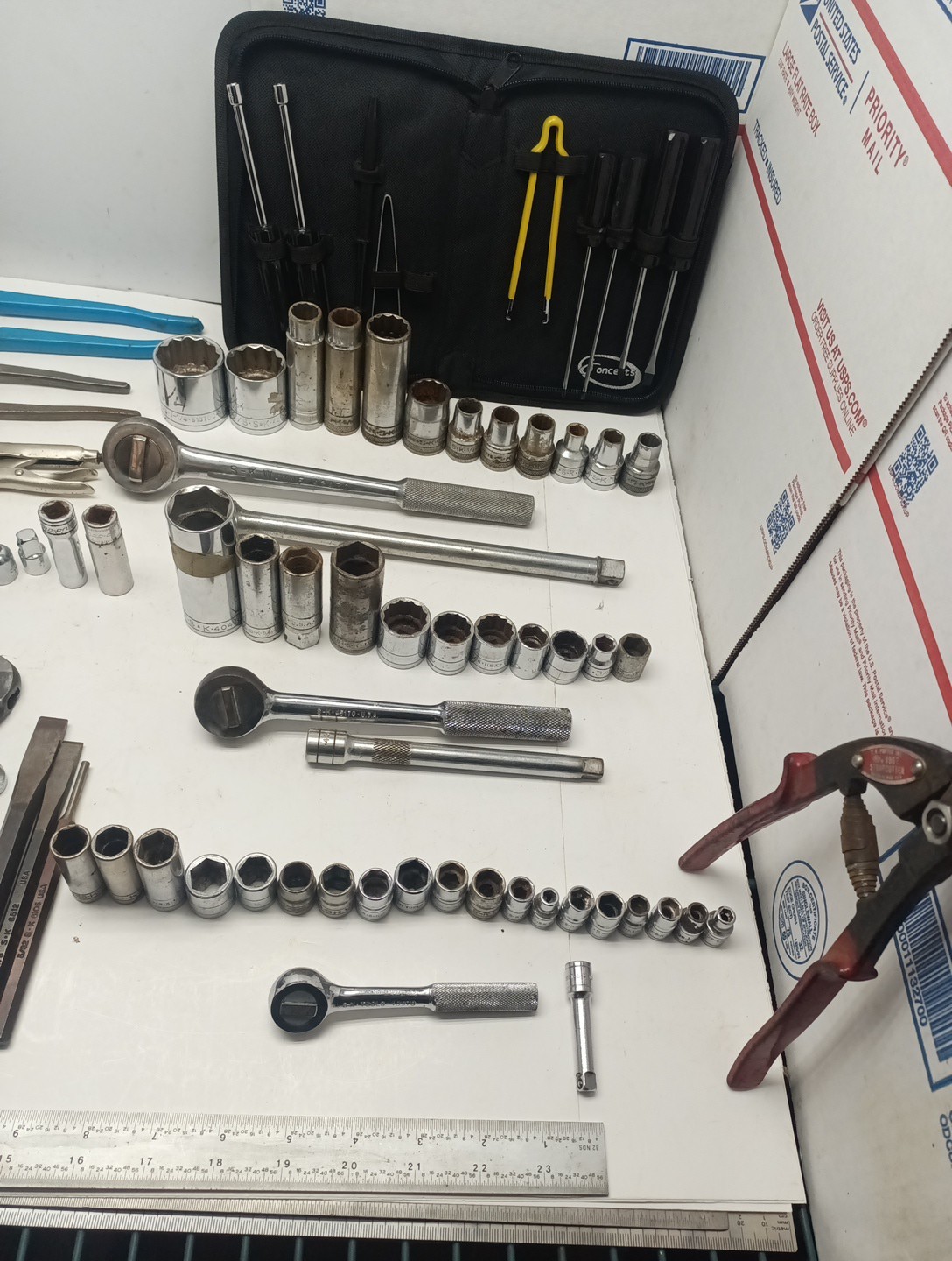 Massive Mechanic Tool Lot Snap-on Craftsman SK Flex Head Ratchets Wrenches 5