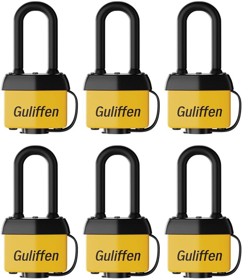 Weatherproof Laminated Steel Padlock with Same Key, Outdoor Padlock with Long Sh