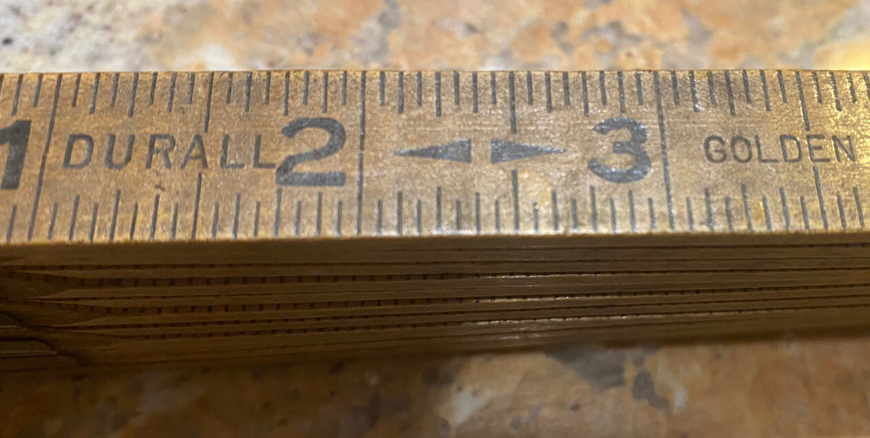 Vintage DURALL GOLDEN RULE 72 Inch Folding Ruler