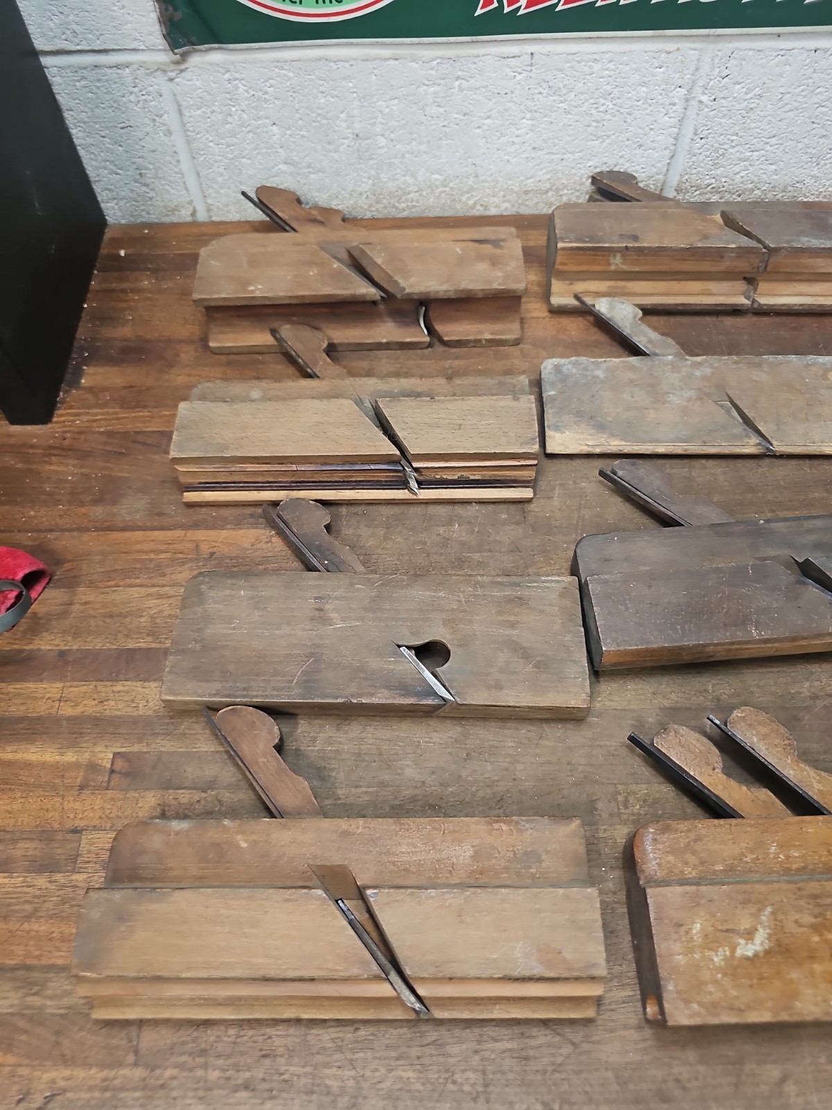 P85- 10 Antique Wood Molding Planes