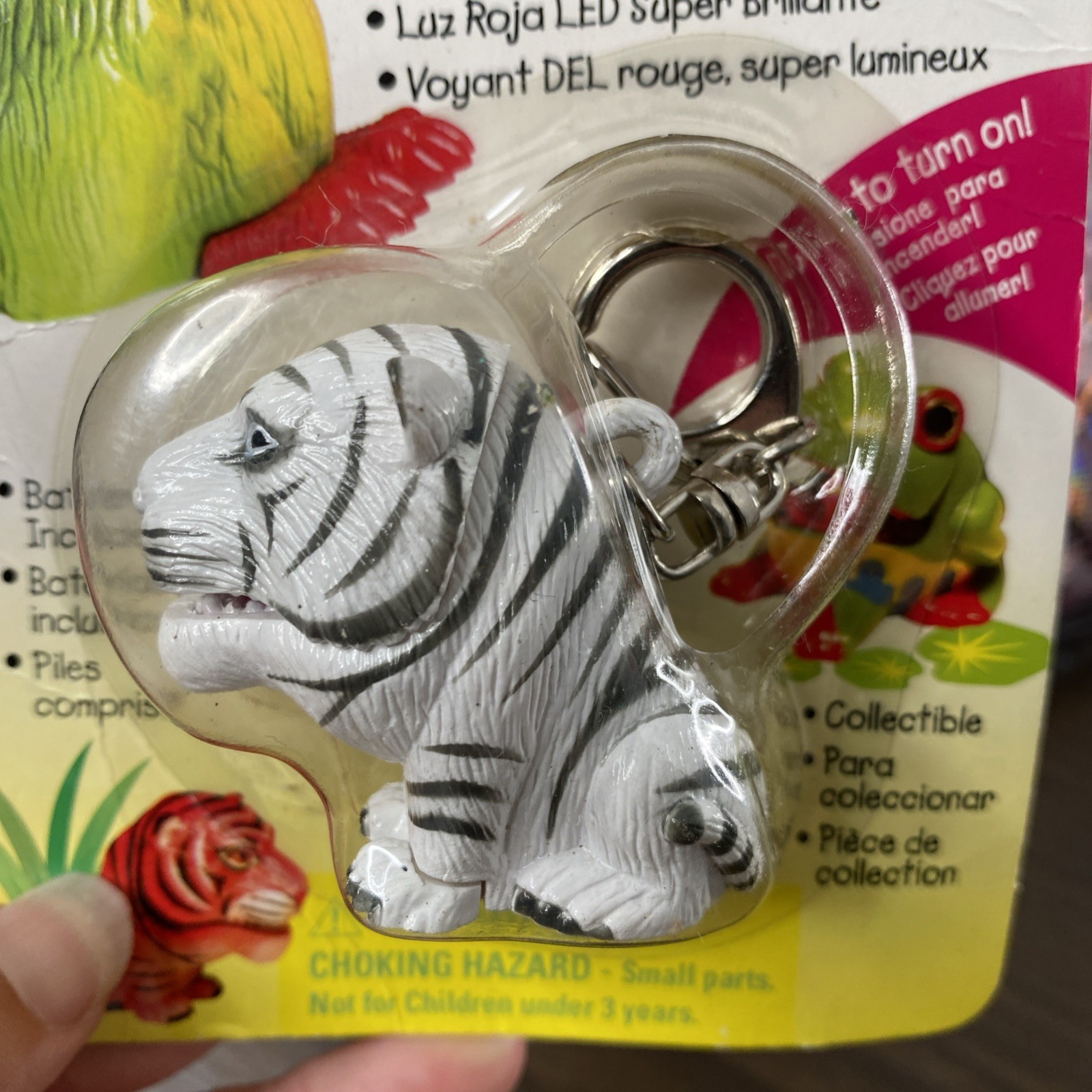 VTG CHOMPERS White Tiger Flashlight Keychain “Pet Lights With A Bite” Garrity