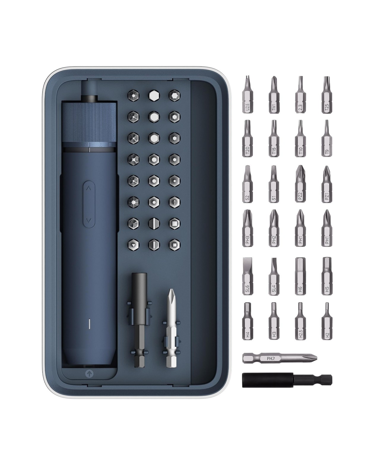 HOTO Electric Screwdriver Kit, 25-Piece Upgraded Bit Set, 3.6V Cord… Fast Ship