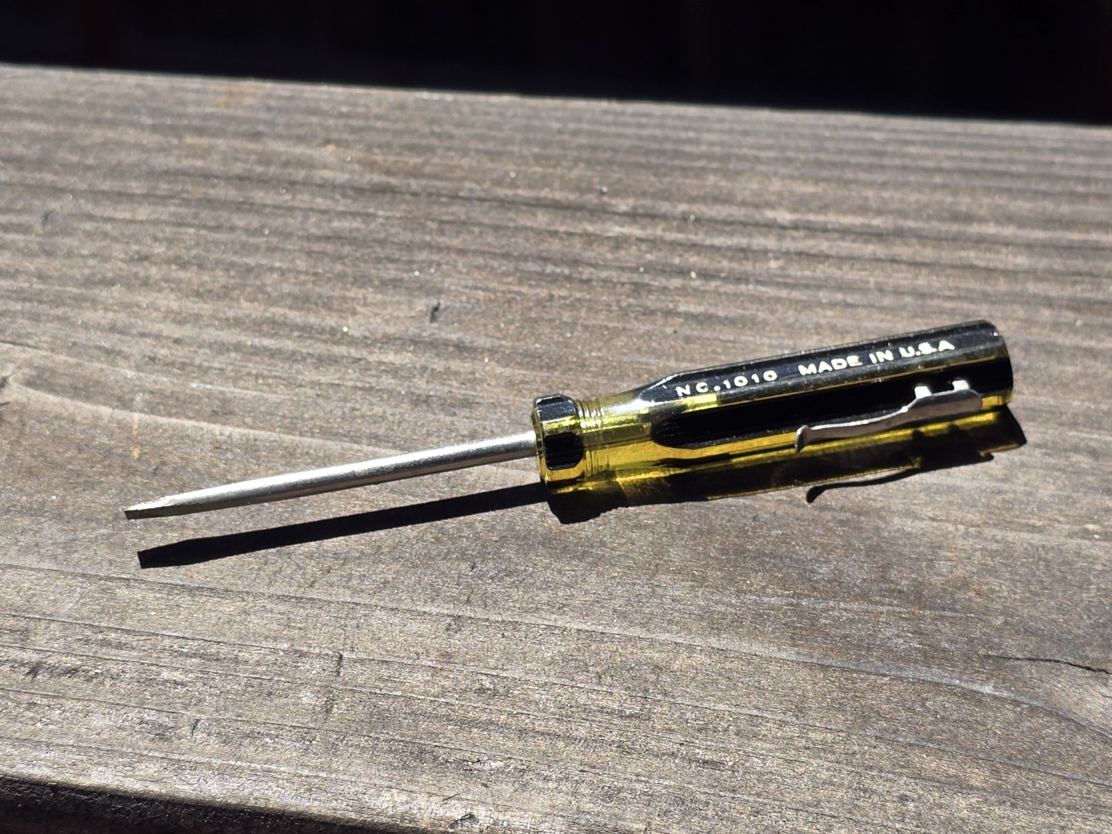 Vintage Stanley 100 Plus Flathead Pocket Screwdriver No. 1010 USA 4-1/4″