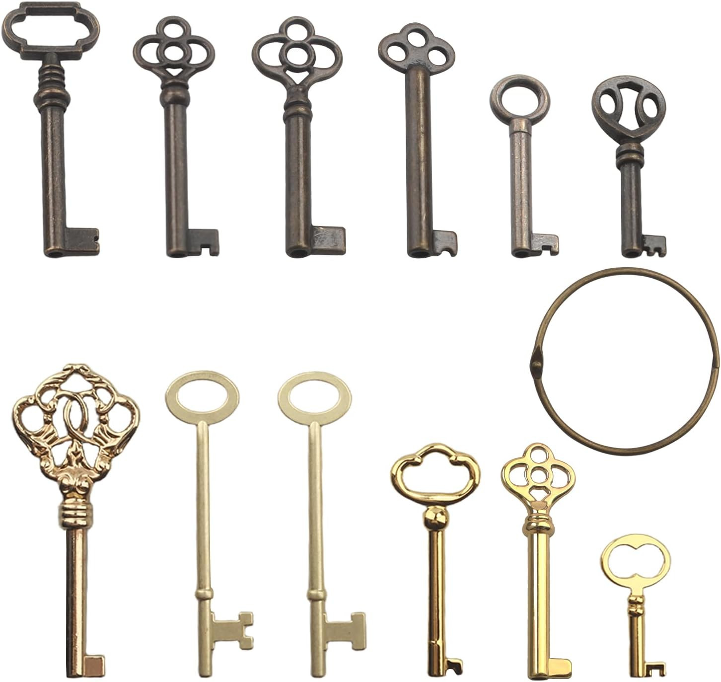 Skeleton Key Set,Universal Skeleton Replacement Keys, Vintage Keys Kit for Antiq