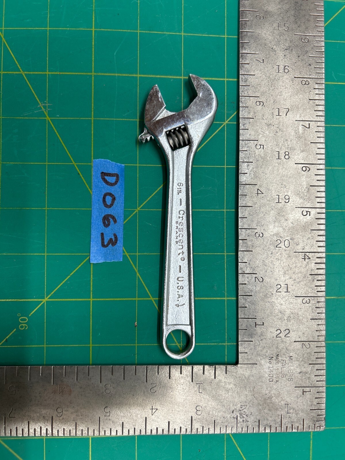 Vintage Crescent 6″ Crestoloy Adjustable Wrench 3/4″ (19mm) Tool Made USA
