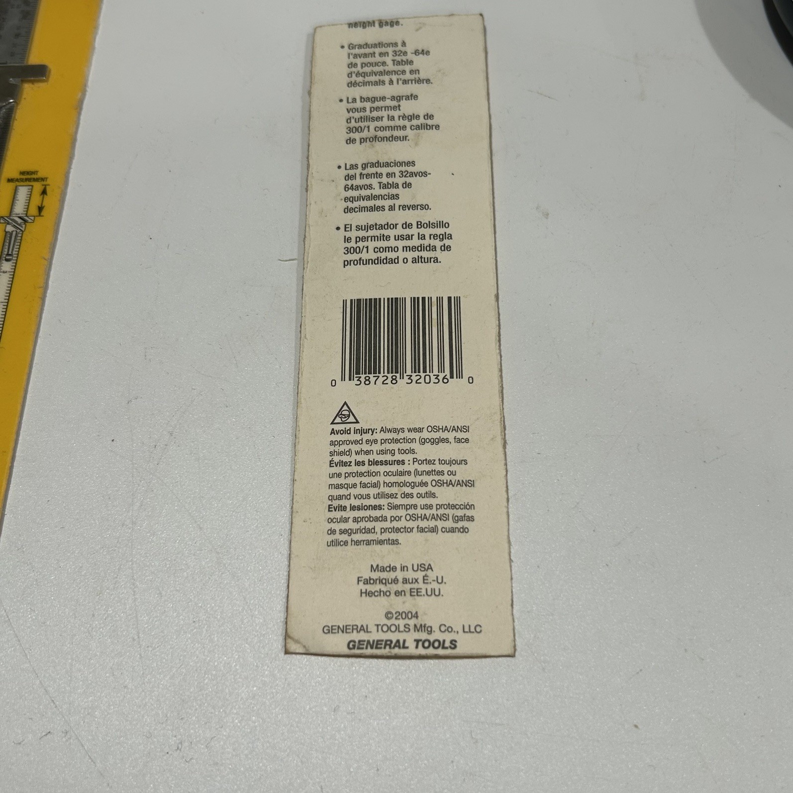 (3) GENERAL TOOLS 6″ SS Pocket Rules With Depth Gauge Clip New old stock. USA