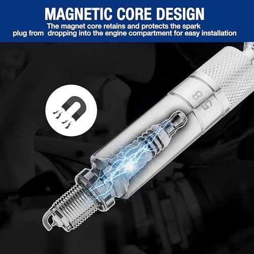 7 PCS Magnetic Swivel Spark Plug Socket Set, Includes 9/16-inch,