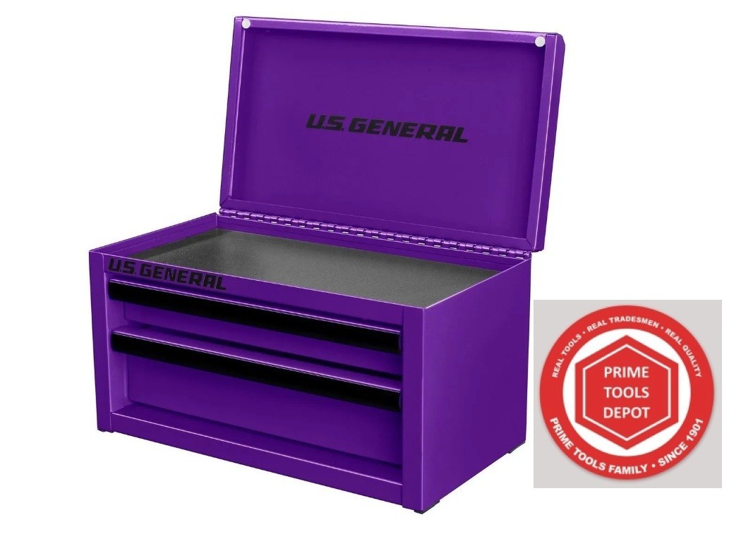 Mini Steel Toolbox, Purple, U.S. GENERAL, *BRAND NEW IN THE BOX* 73279