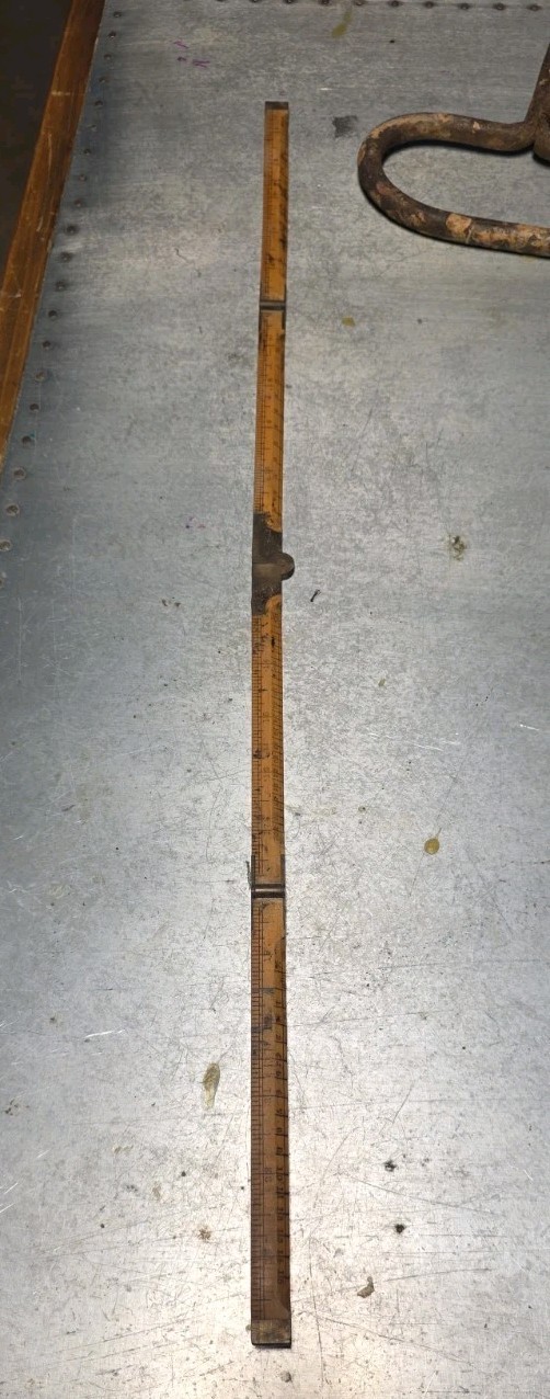 Vintage Upson No 53 1/2 Rule Caliper Folding Boxwood & Brass Carpentry Ruler