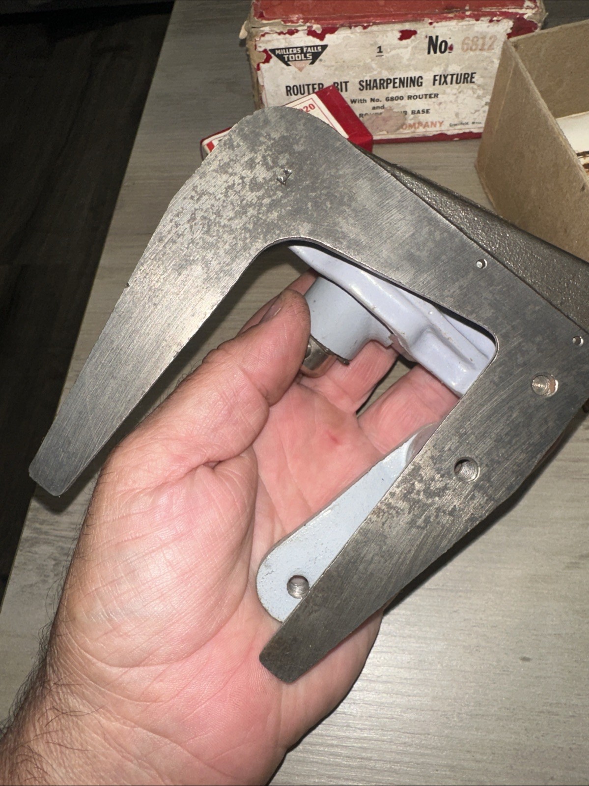 Vintage Millers Falls Router Bit Sharpening Fixture 6812 With The Original Box!￼