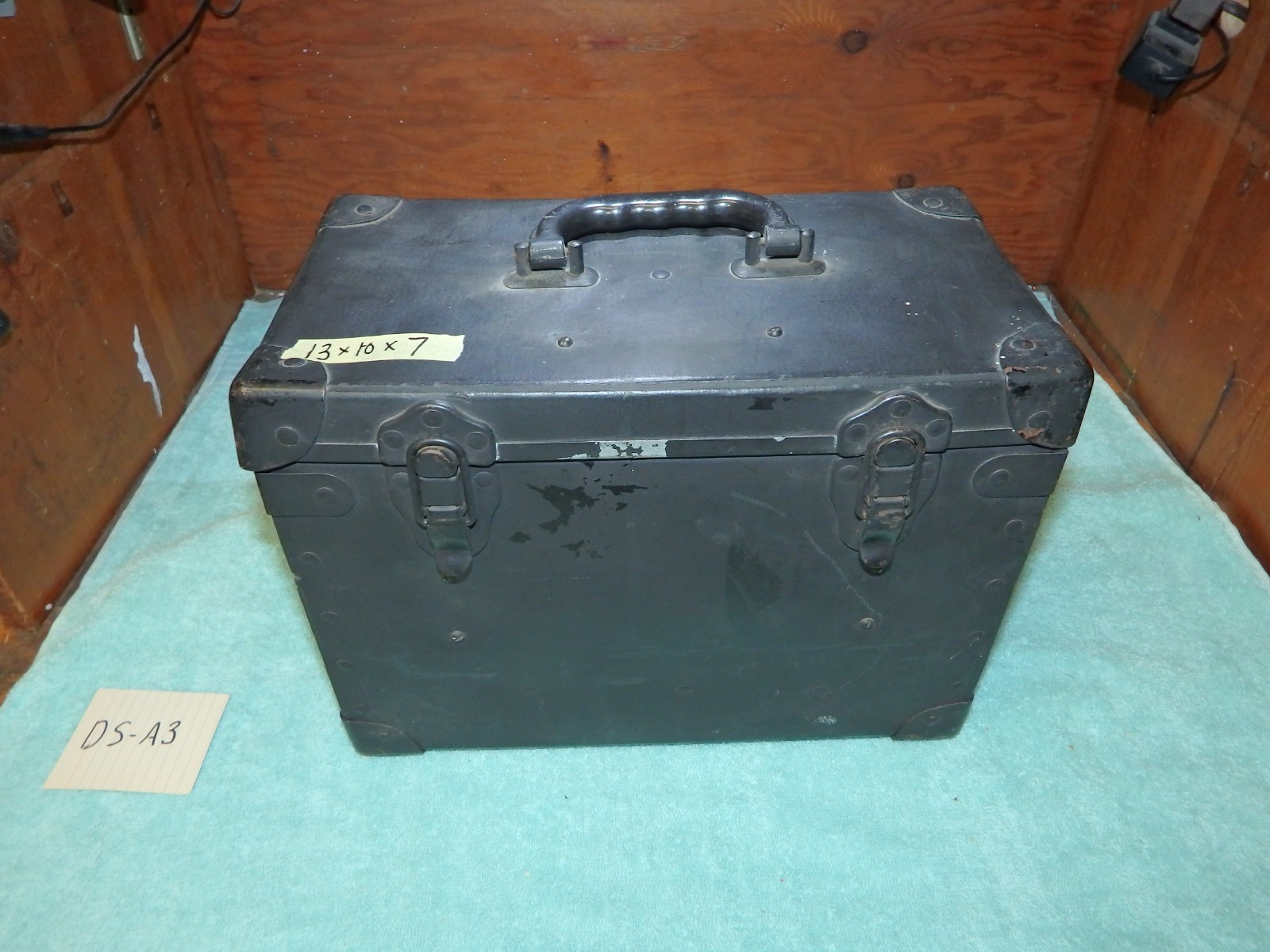VINTAGE Lineman Tool Box / Music Case Tool with wood re-enforcement